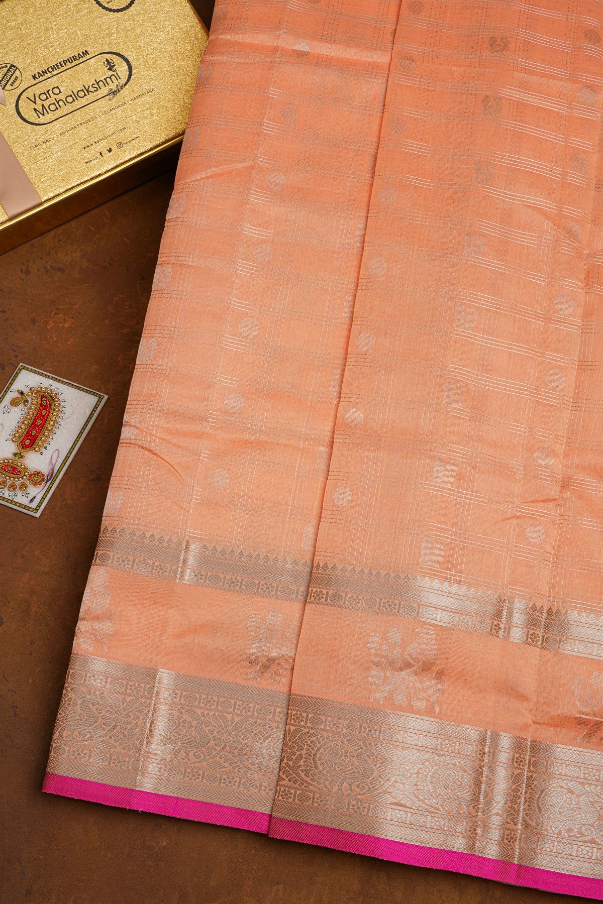 Kuppadam Sico Peach Saree