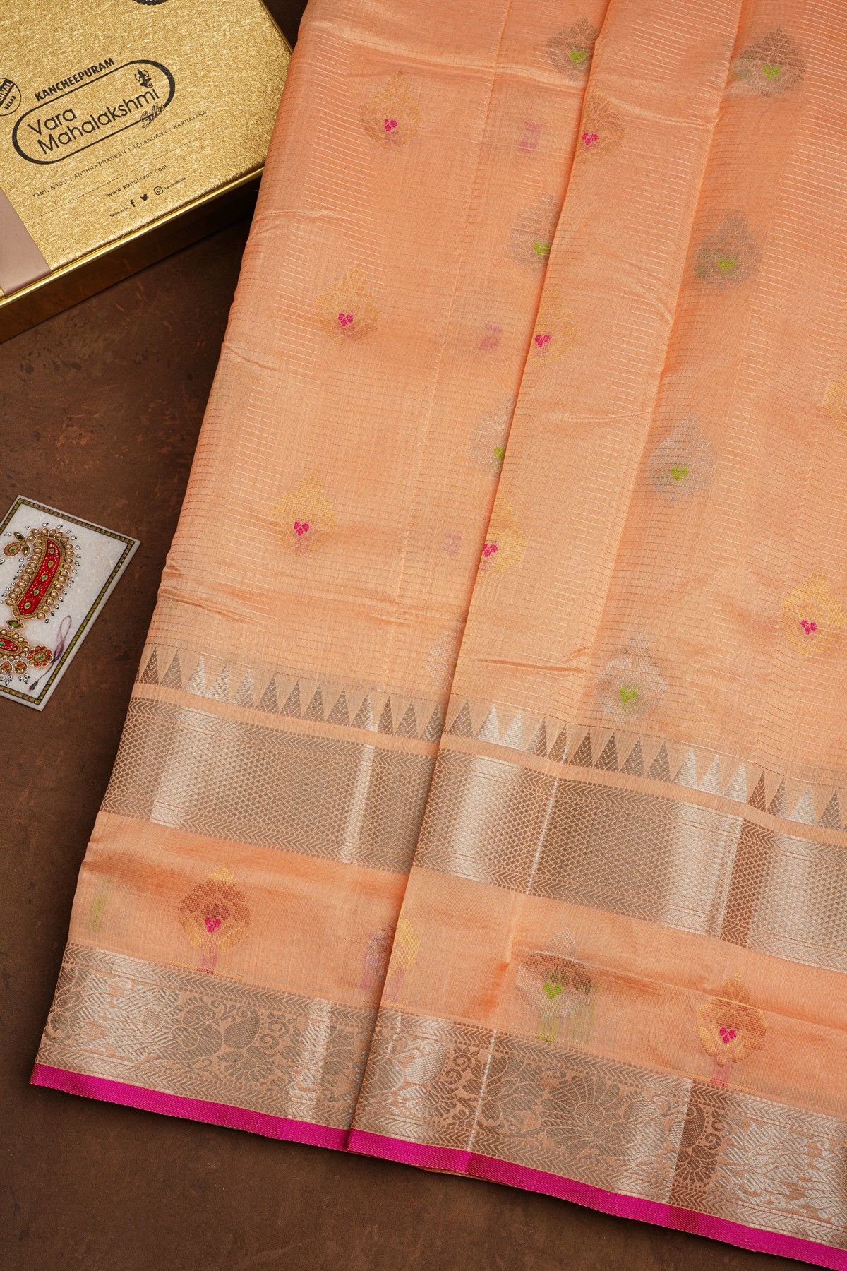 Kuppadam Sico Peach Saree