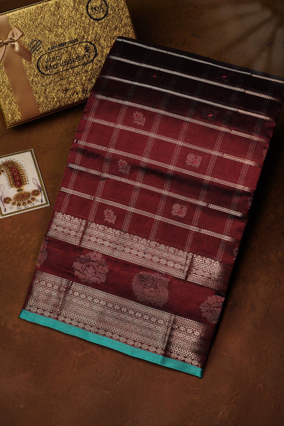 Kuppadam Sico Maroon Saree