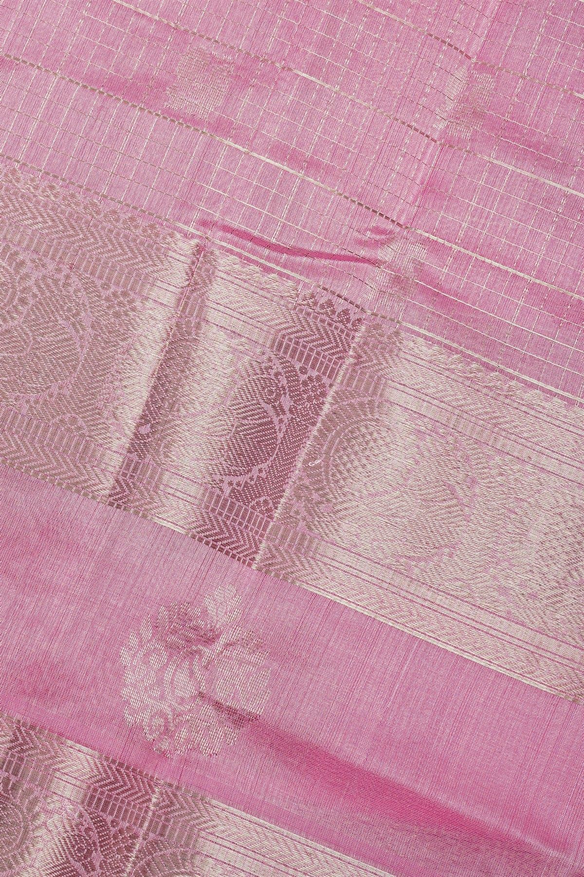 Kuppadam Sico Baby Pink Saree