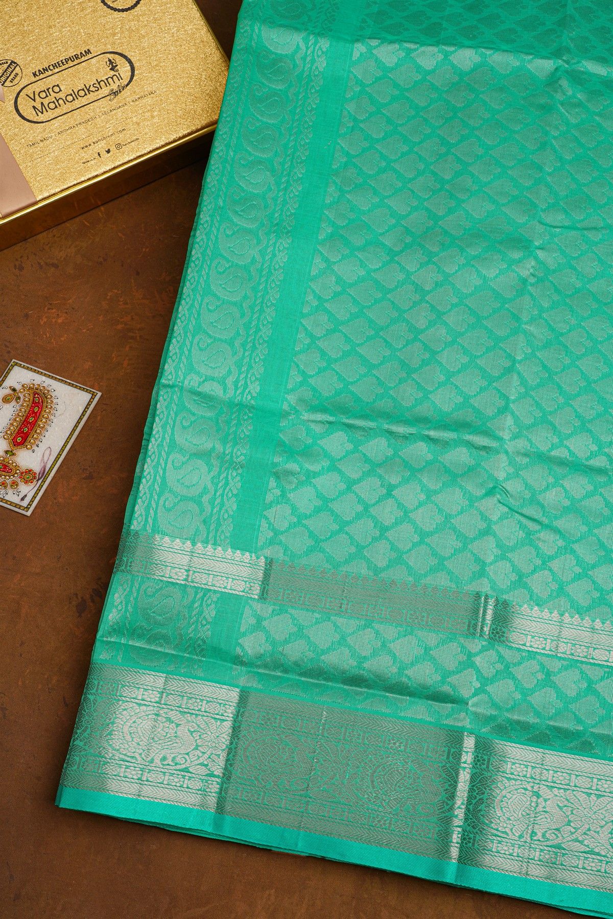 Kuppadam Sico Sea Green Saree