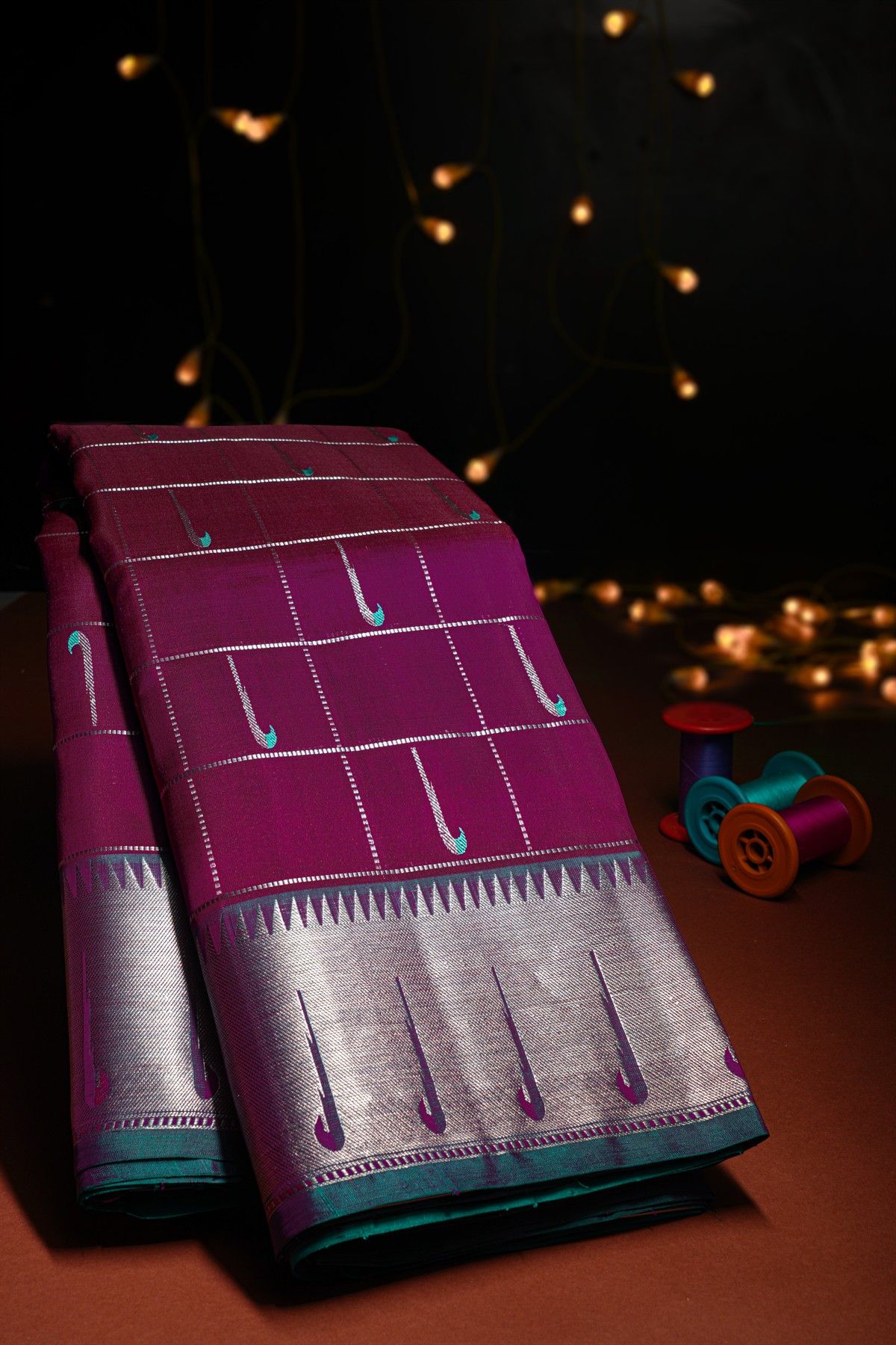 Venkatagiri Silk Wine Saree