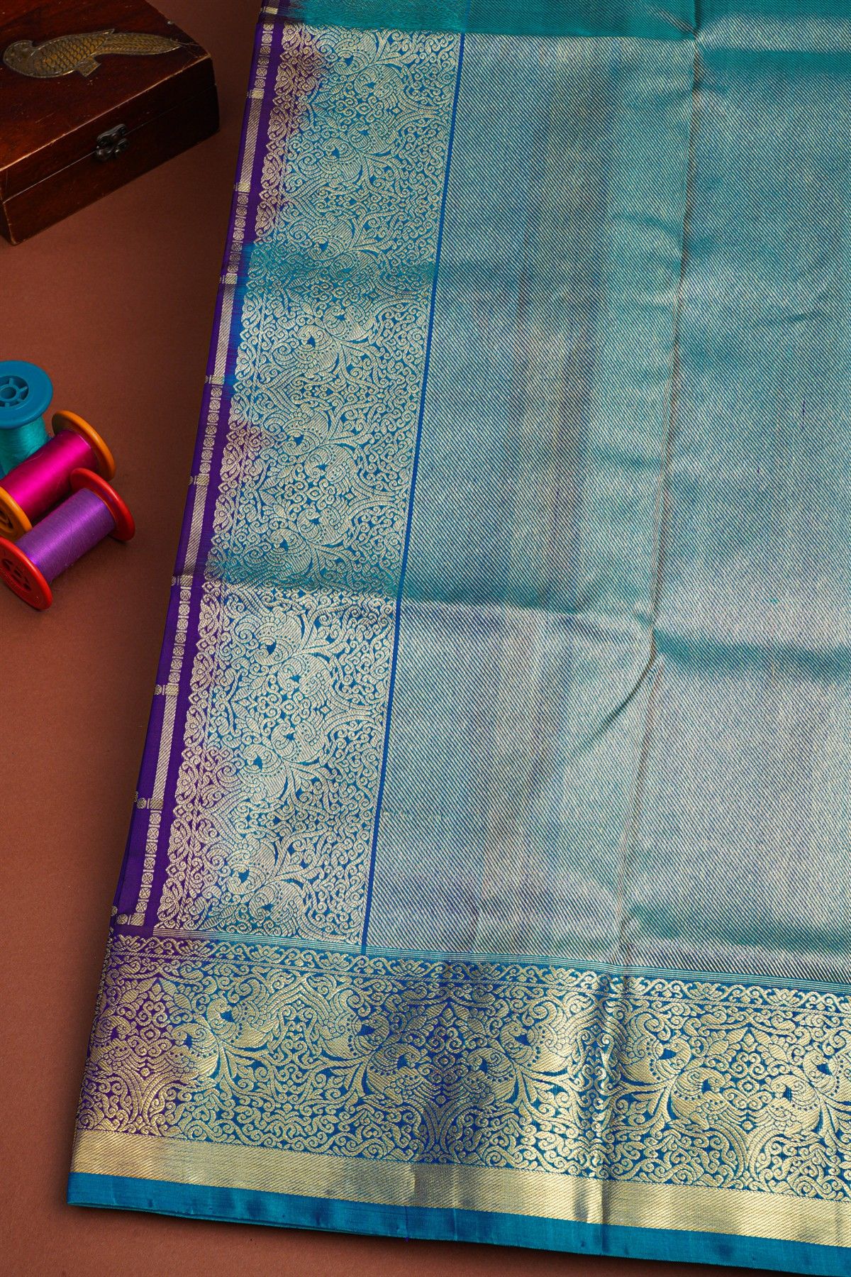 Venkatagiri Silk Navy Blue Saree