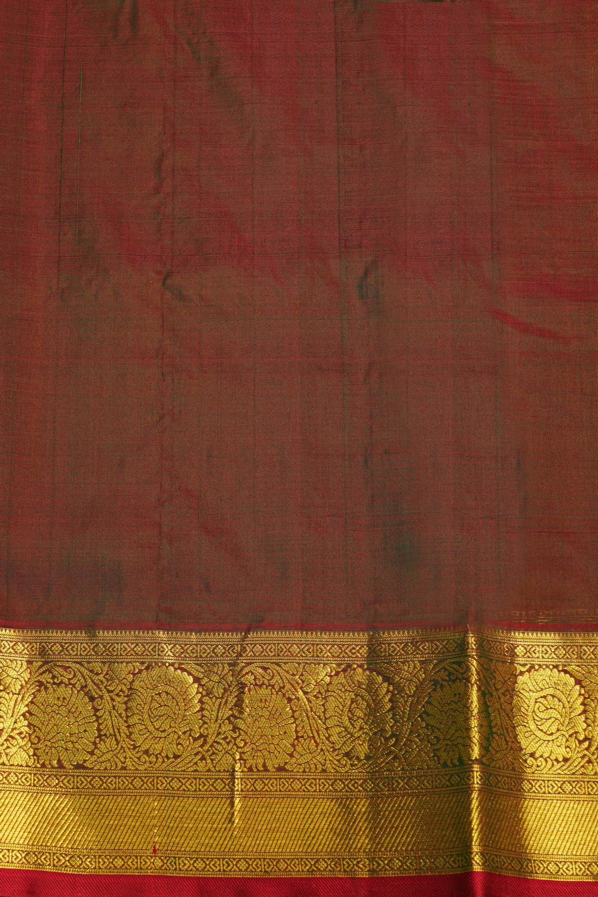 Venkatagiri Silk Bottle Green Saree