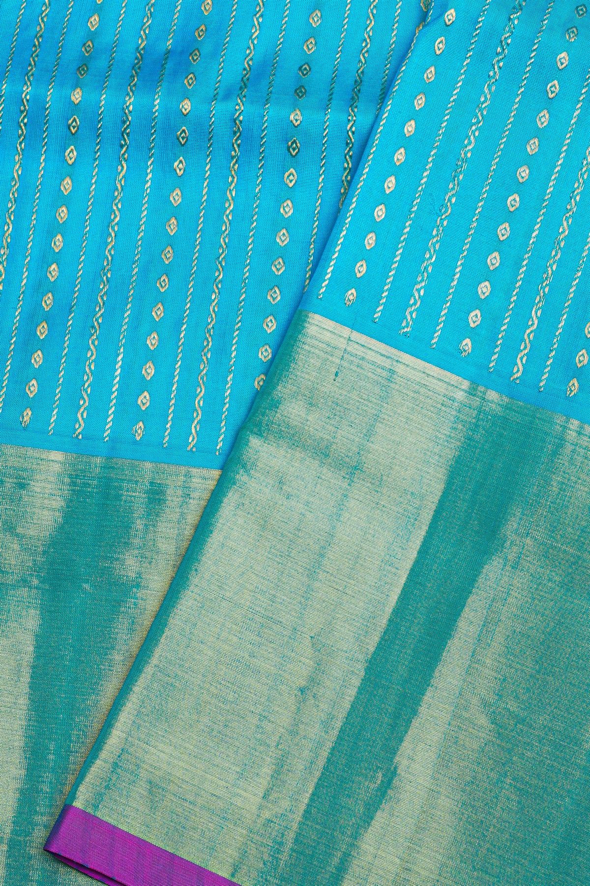 Venkatagiri Silk Sky Blue Saree