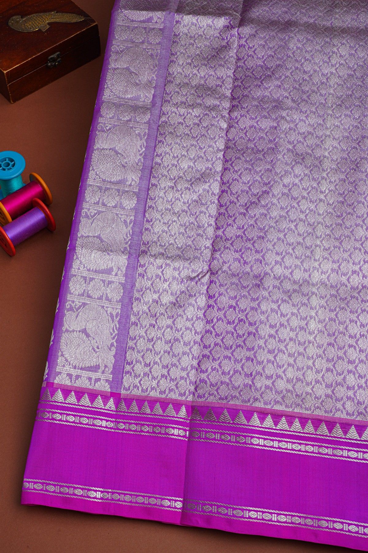 Venkatagiri Silk Lavender Saree