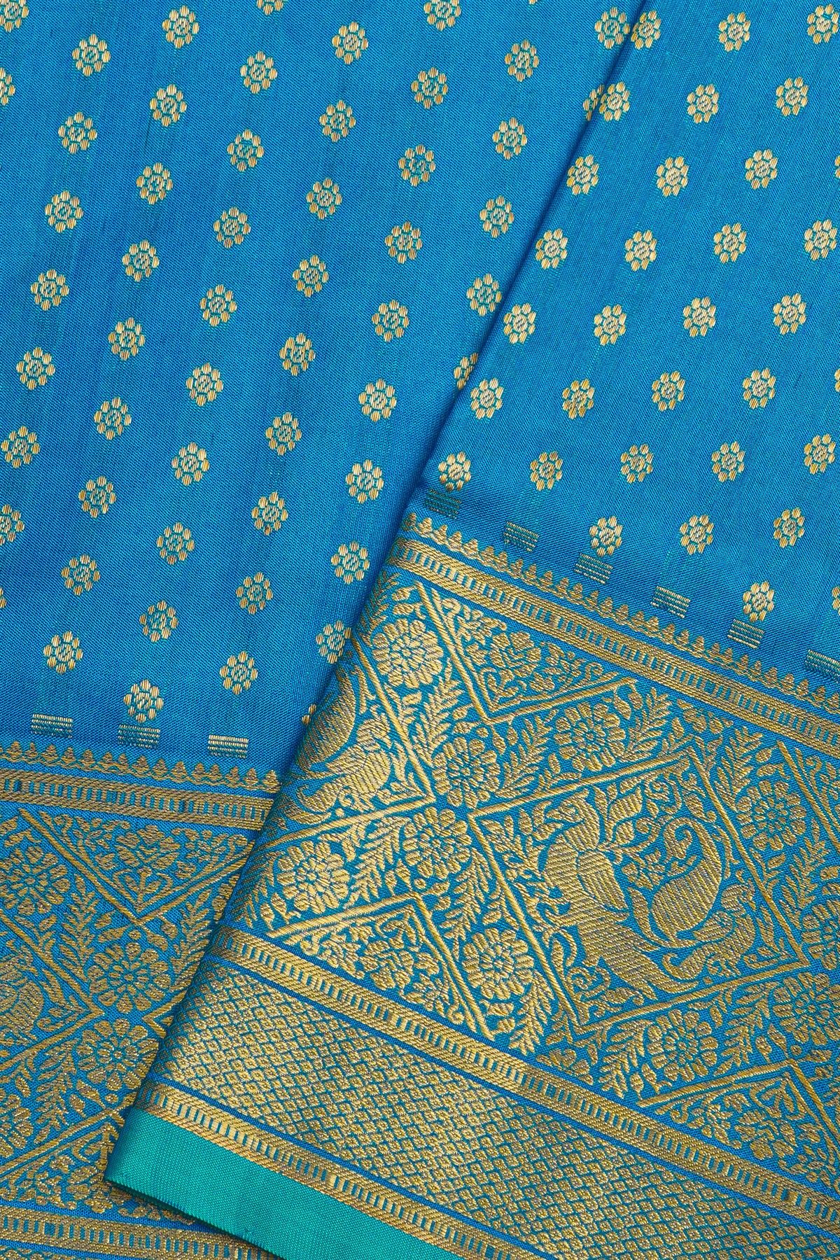 Venkatagiri Silk Sky Blue Saree