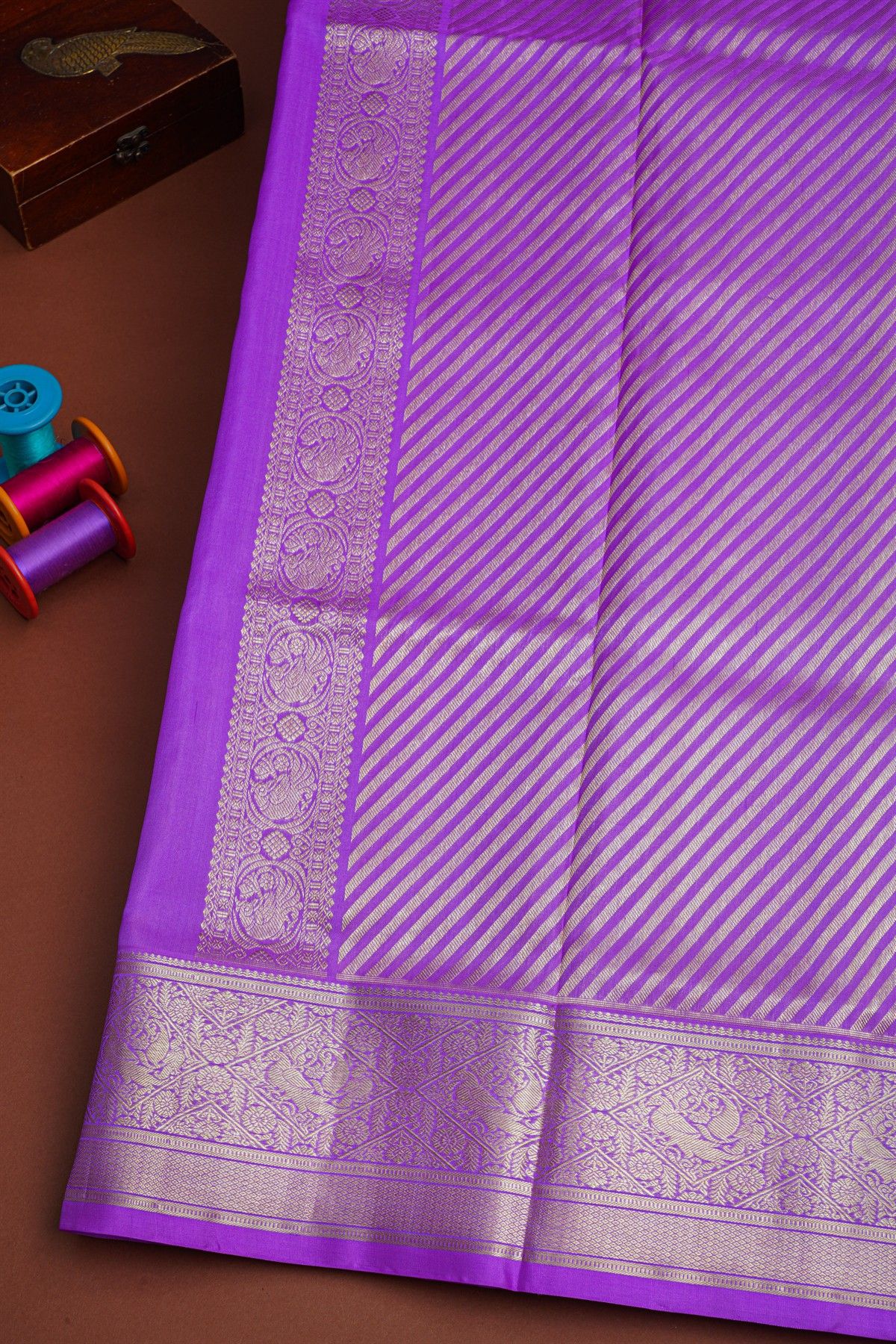 Venkatagiri Silk Light Purple Saree