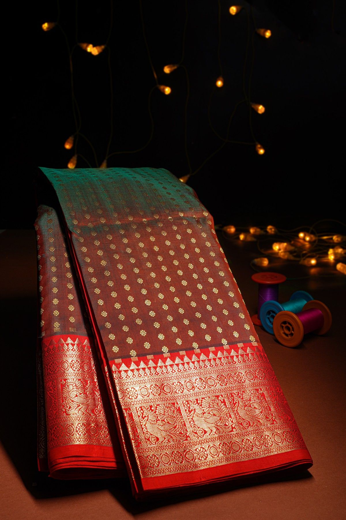 Venkatagiri Silk Dual Colour Saree