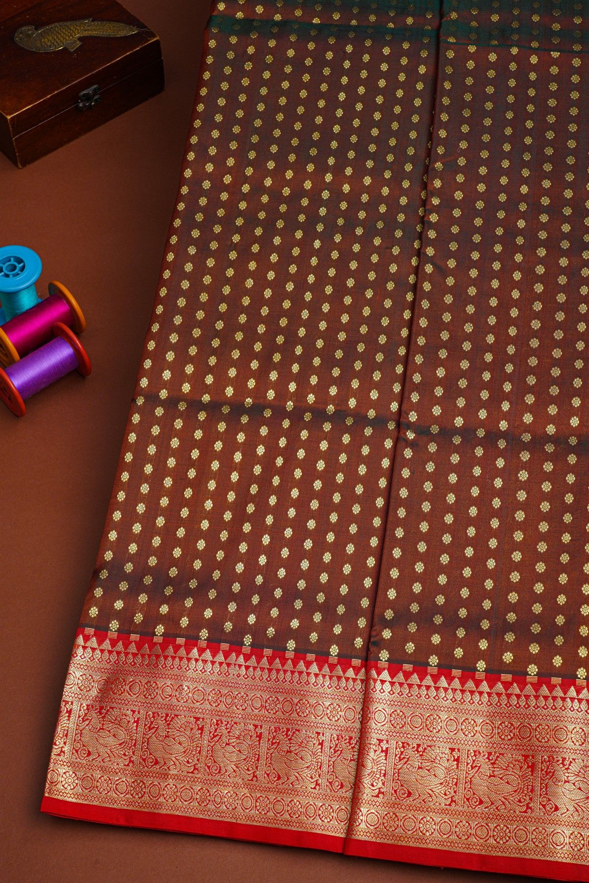 Venkatagiri Silk Dual Colour Saree
