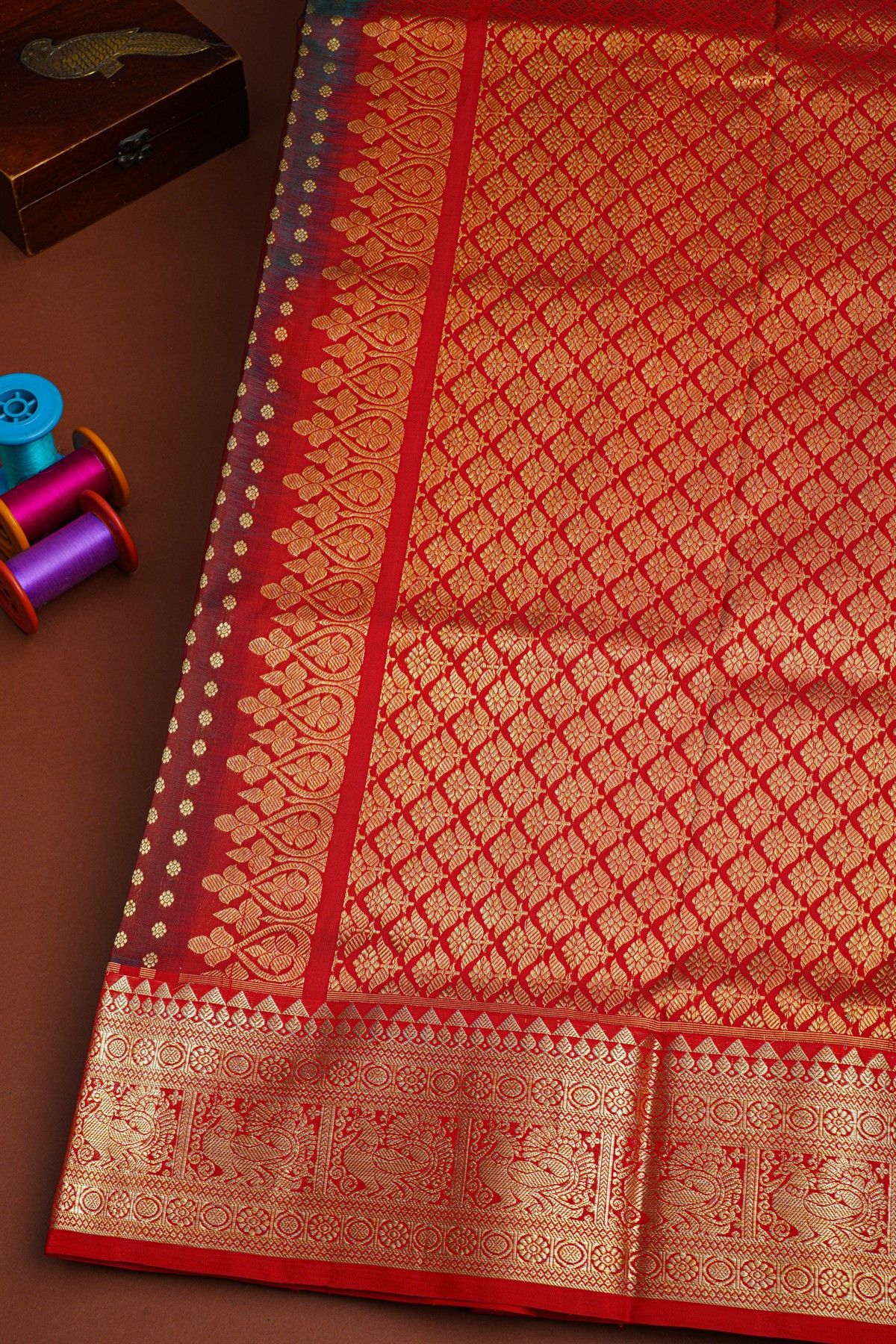 Venkatagiri Silk Dual Colour Saree