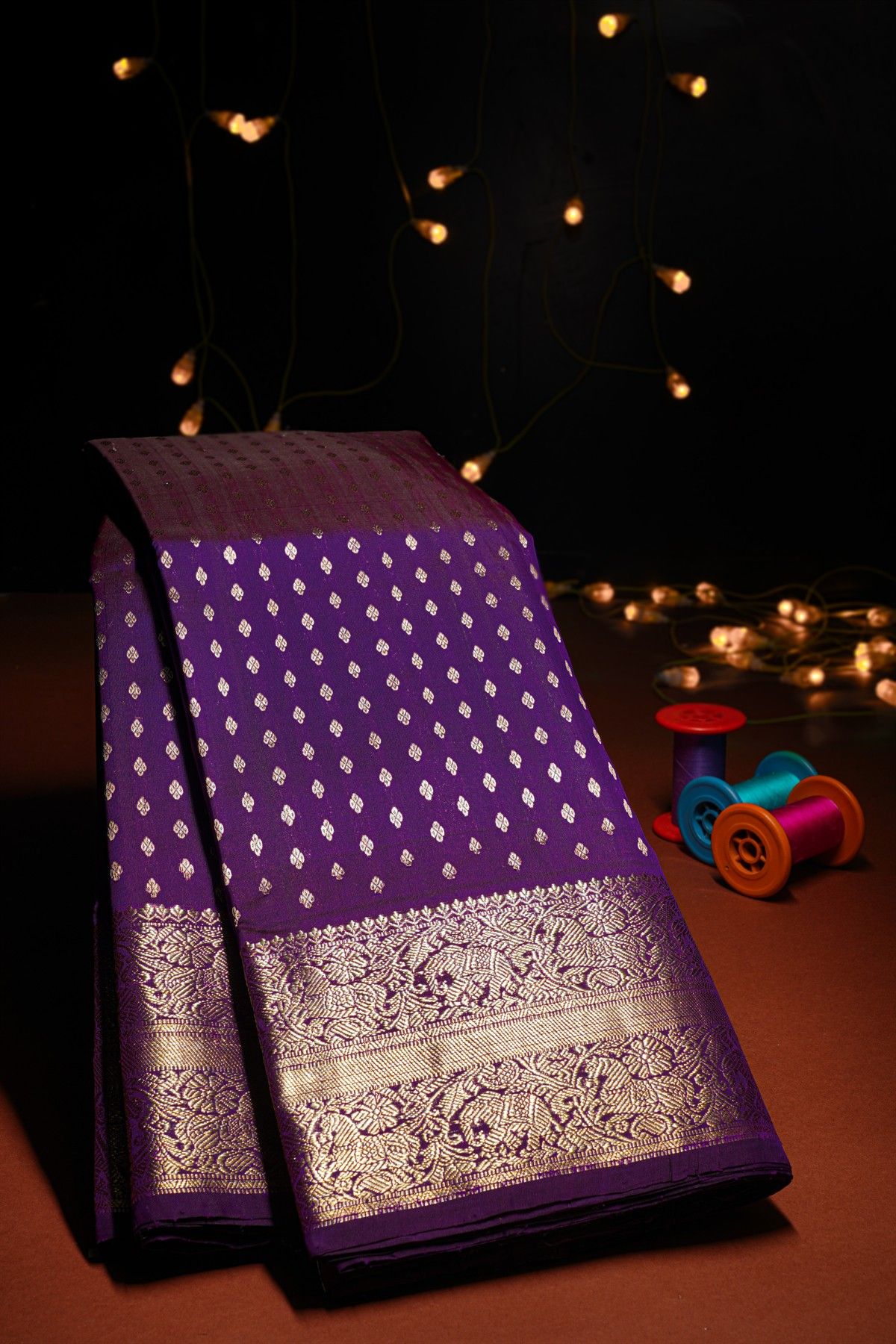 Venkatagiri Silk Purple Saree