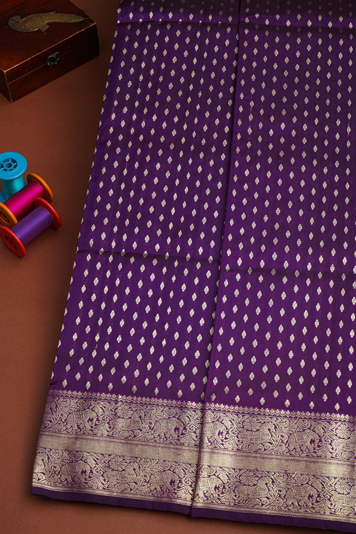 Venkatagiri Silk Purple Saree