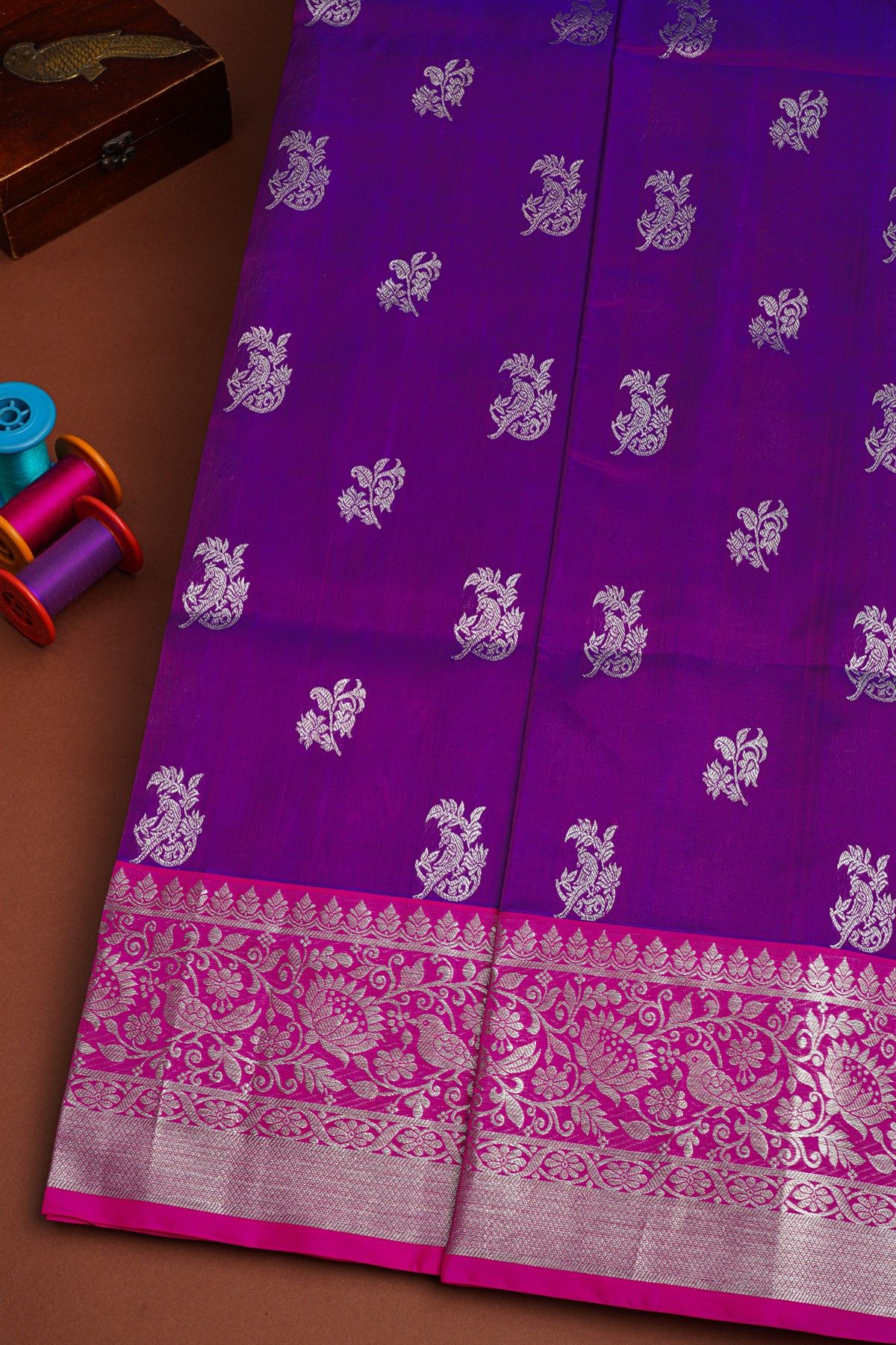 Venkatagiri Silk Dual Colour Saree