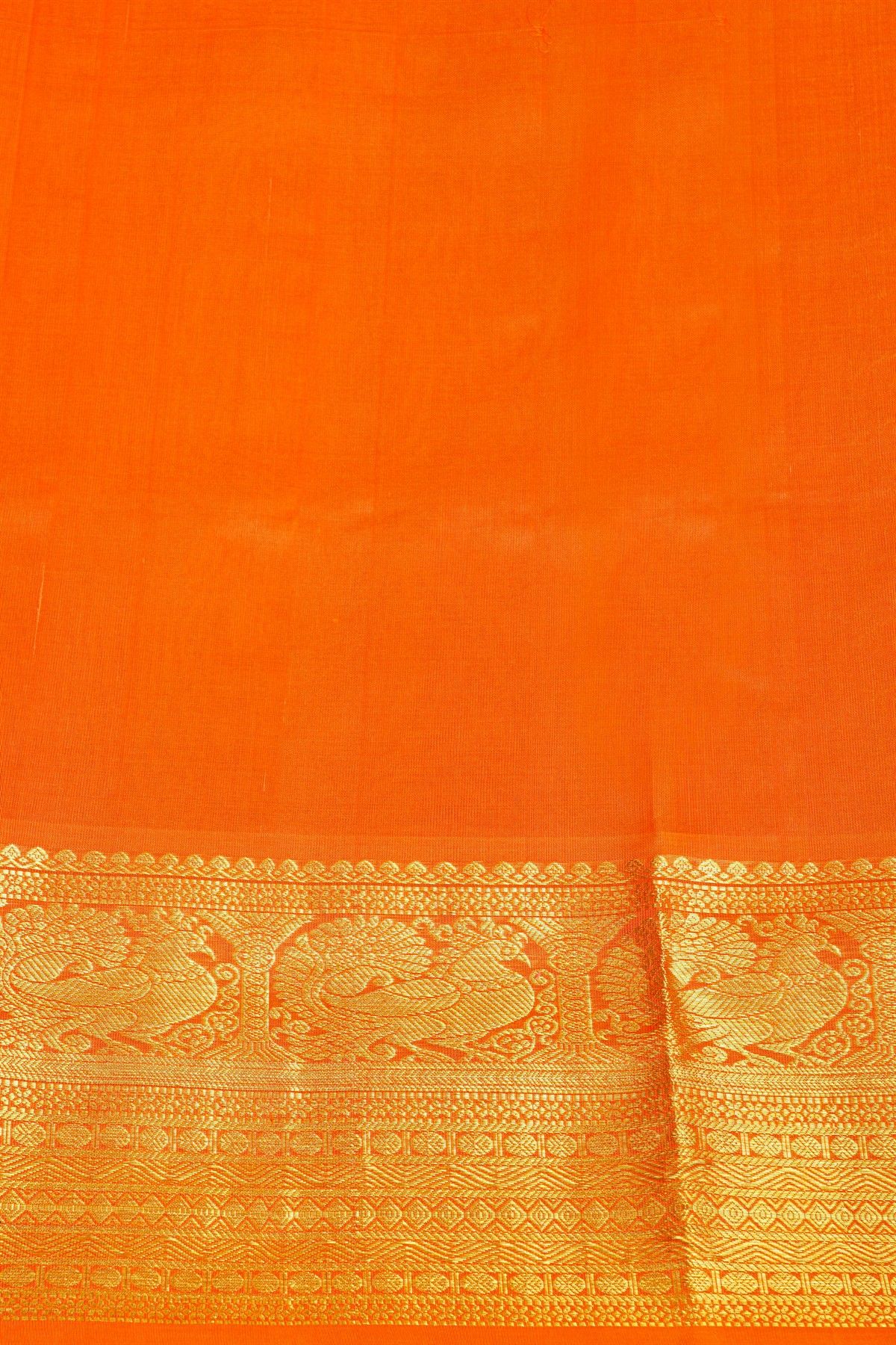 Venkatagiri Silk Orange Saree