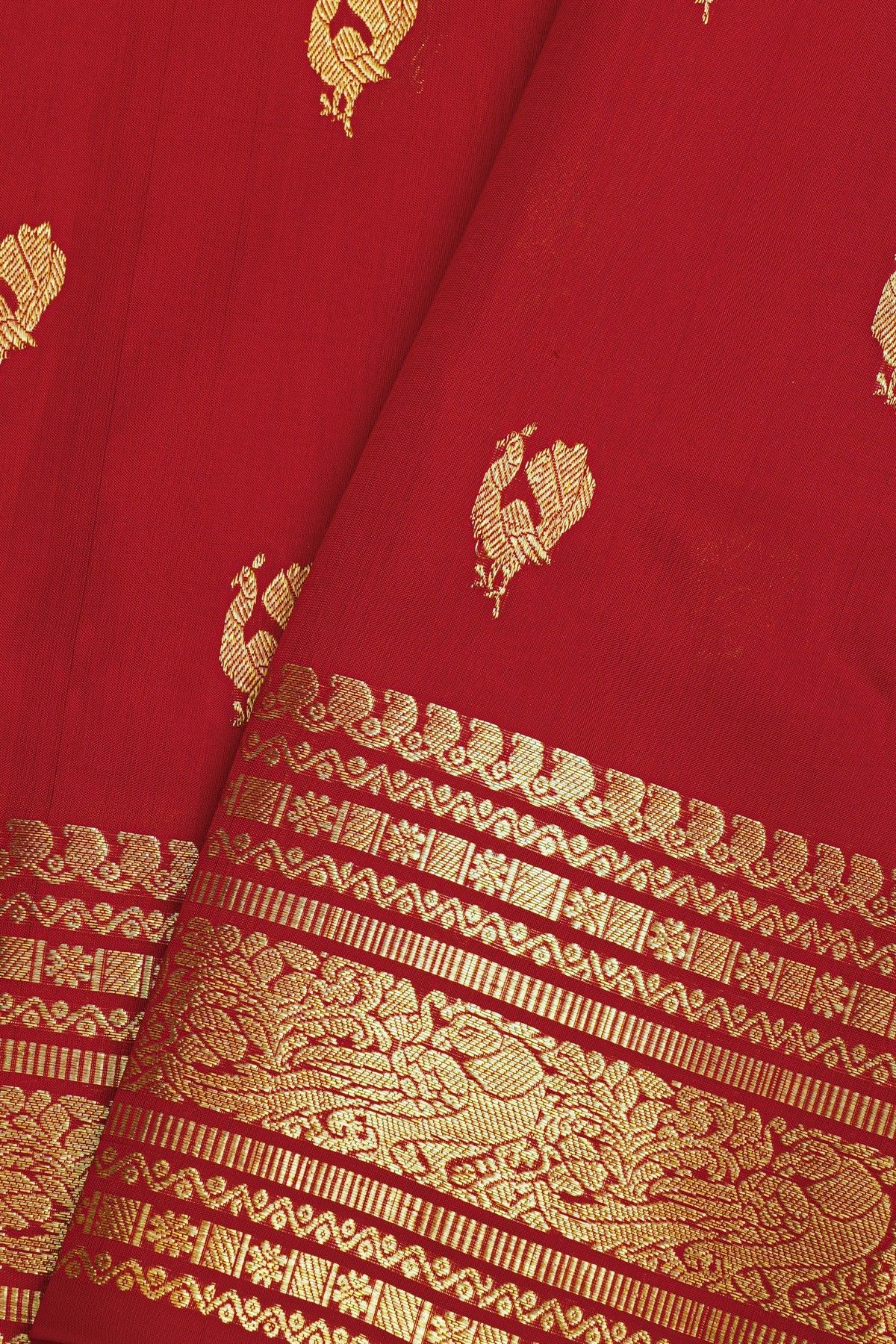 Venkatagiri Silk Red Saree