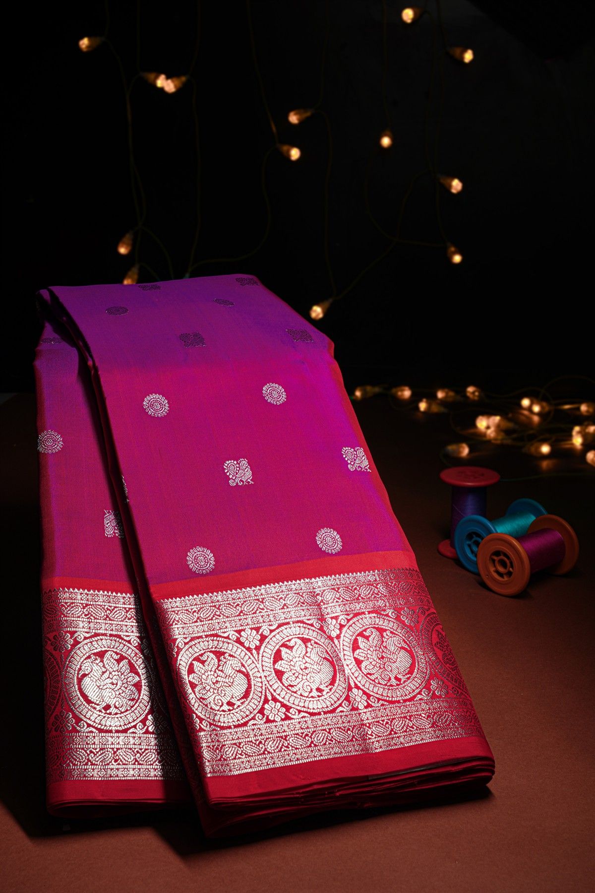 Venkatagiri Silk Dual Colour Saree