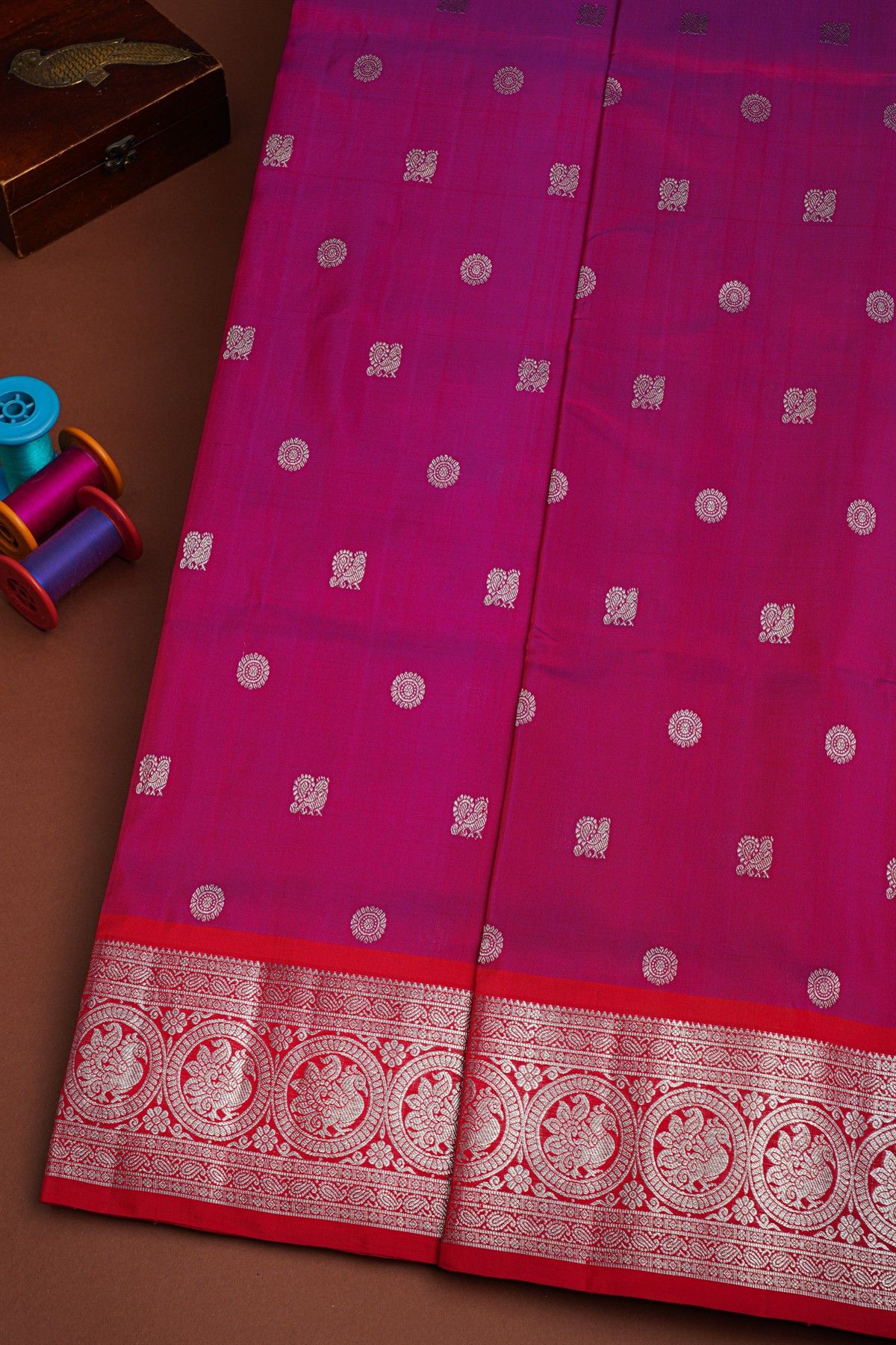 Venkatagiri Silk Dual Colour Saree