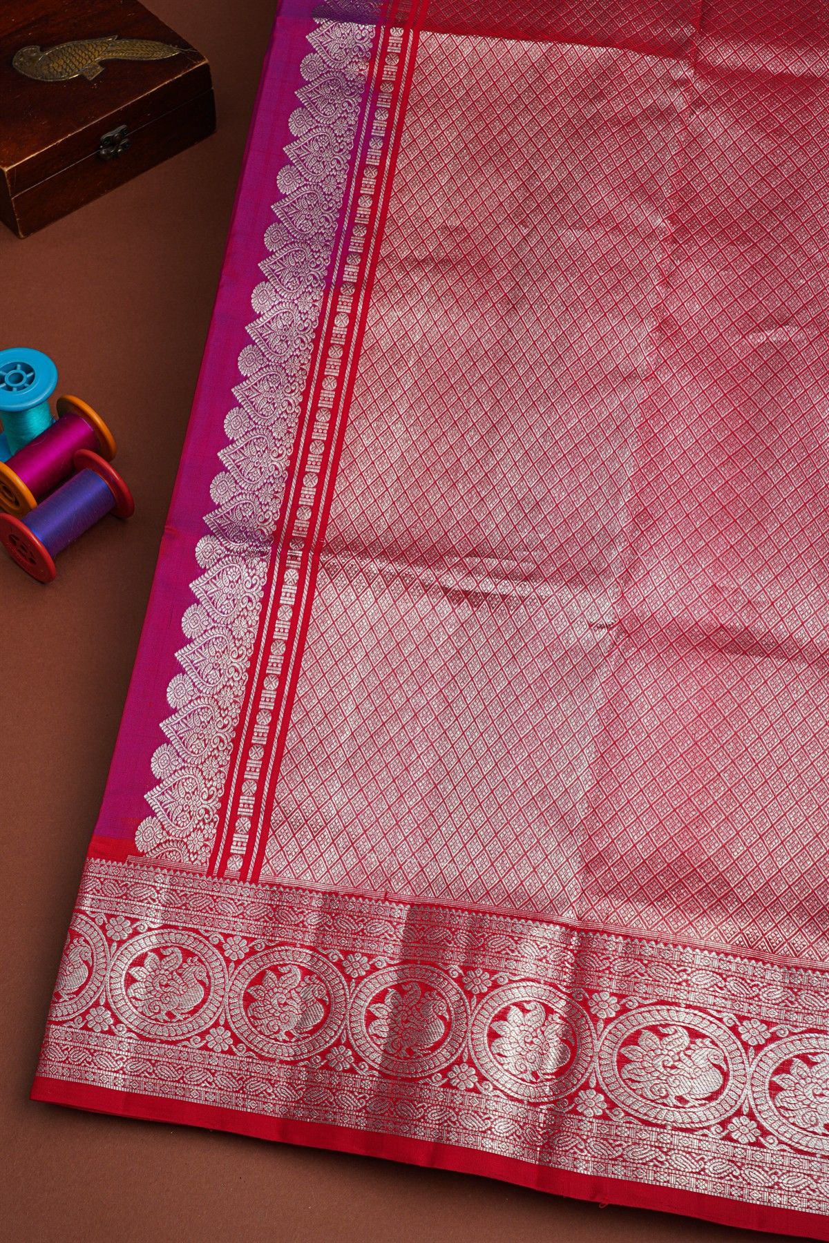 Venkatagiri Silk Dual Colour Saree