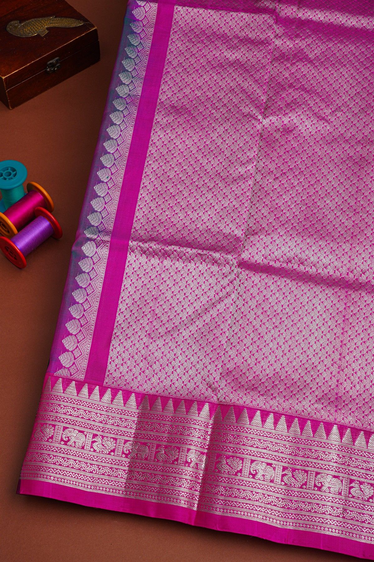 Venkatagiri Silk Green Saree