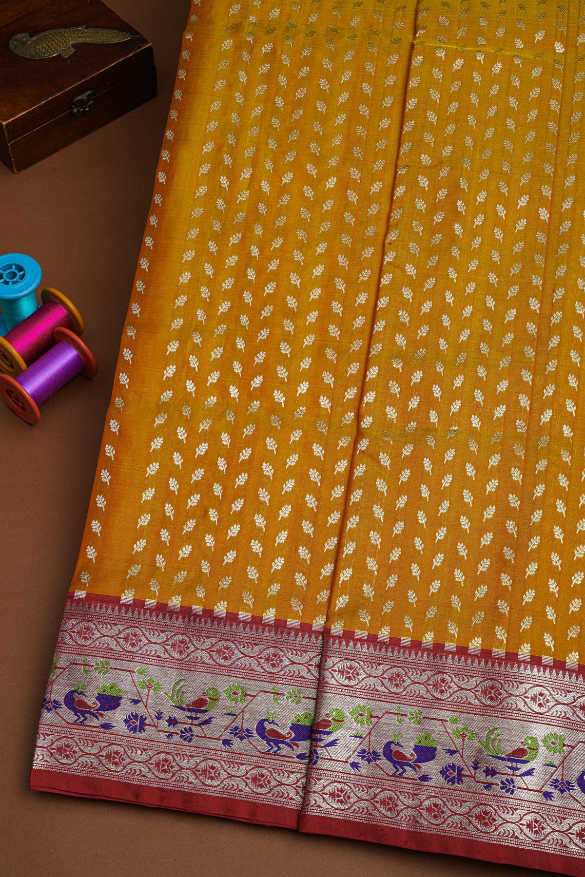 Venkatagiri Silk Dual Colour Saree