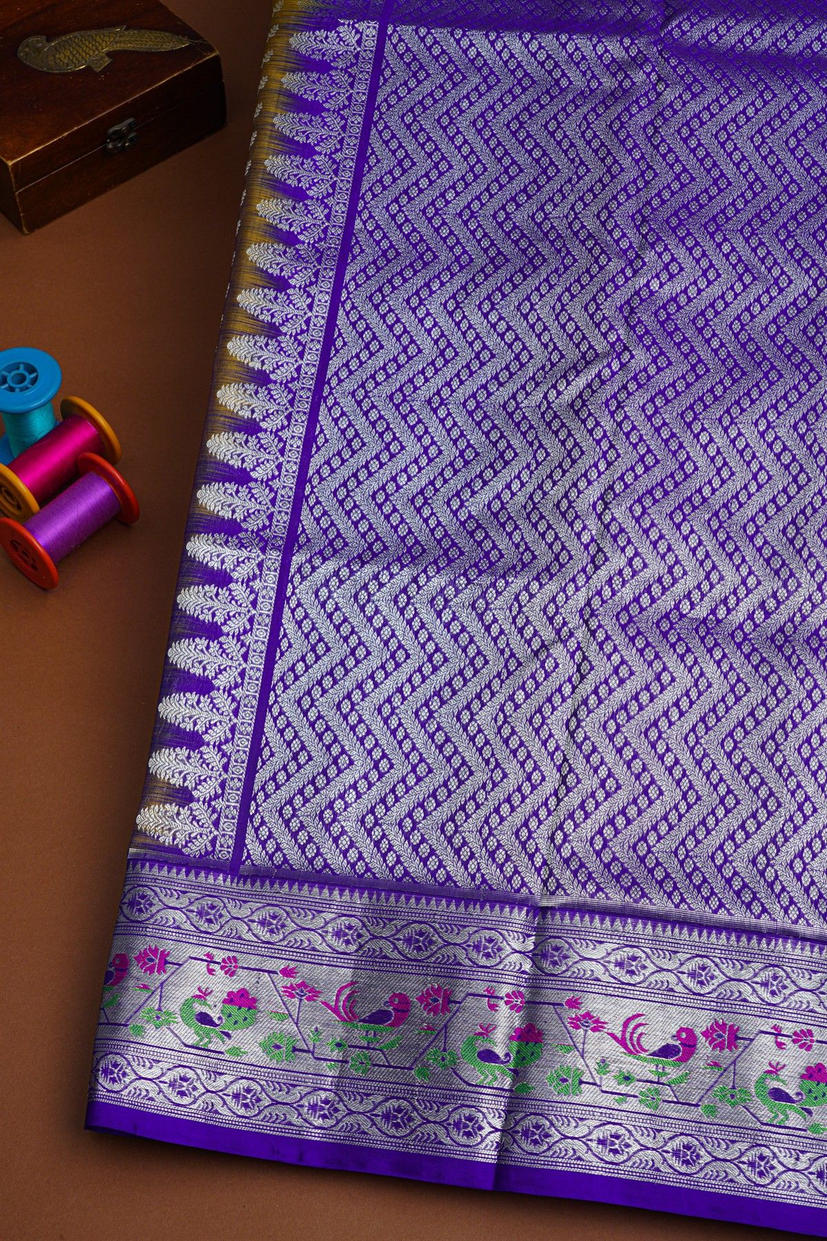 Venkatagiri Silk Dual Colour Saree