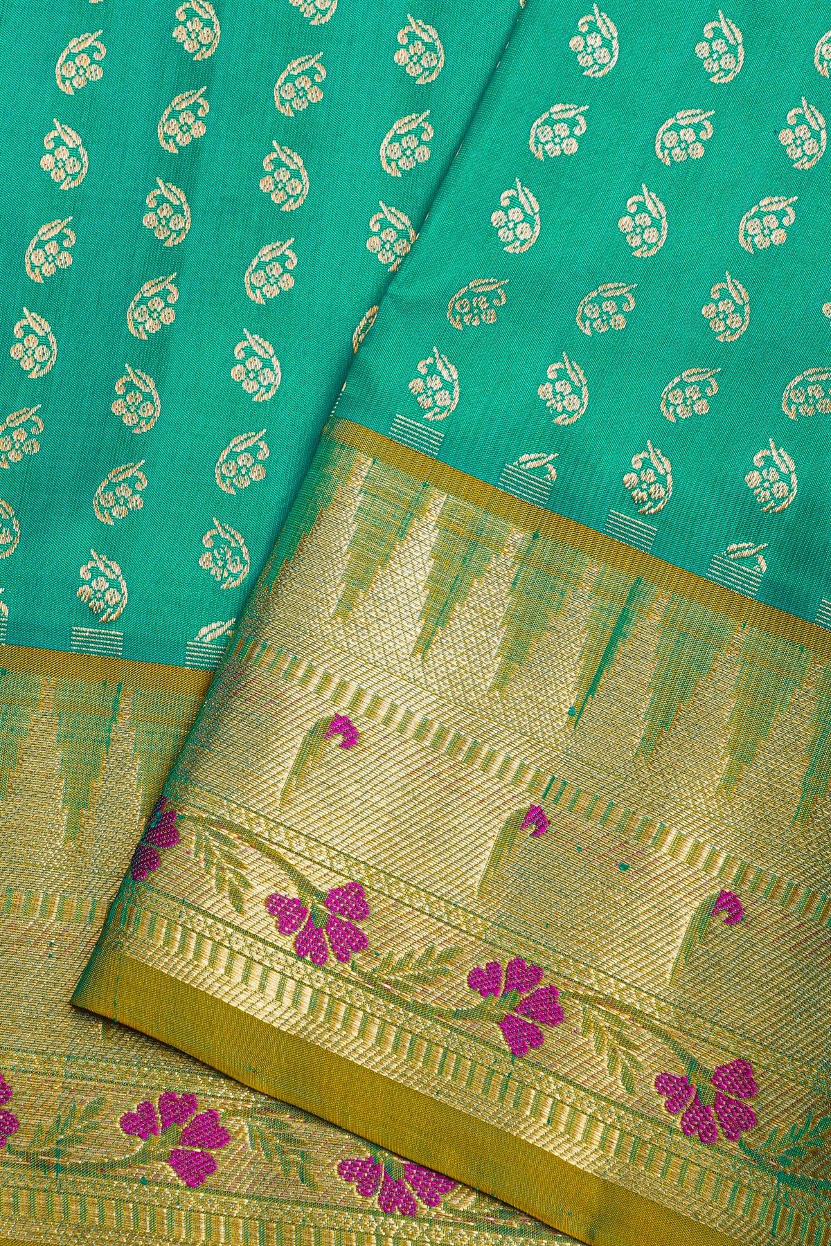 Venkatagiri Silk Sea Green Saree