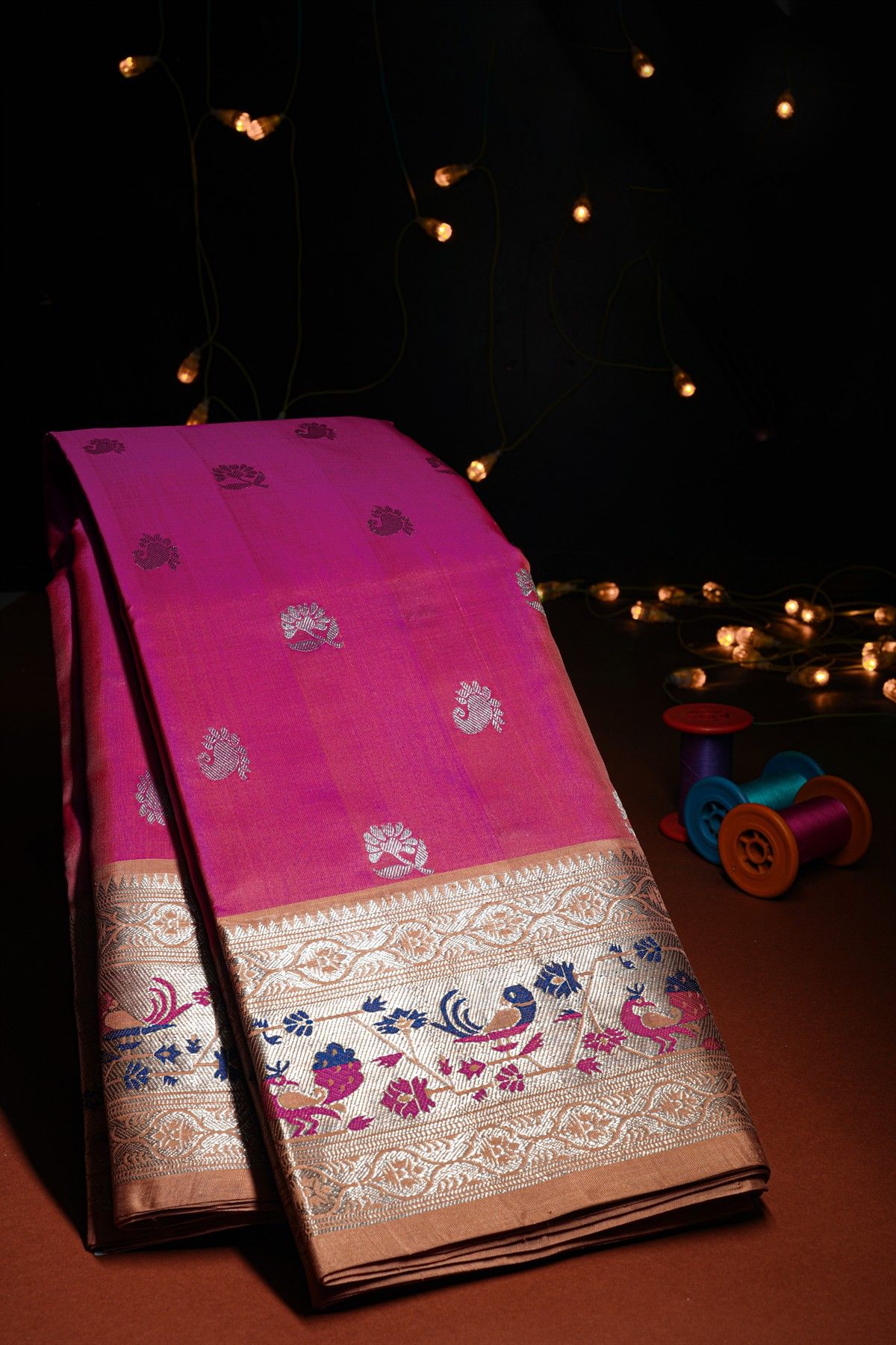 Venkatagiri Silk Pink Saree