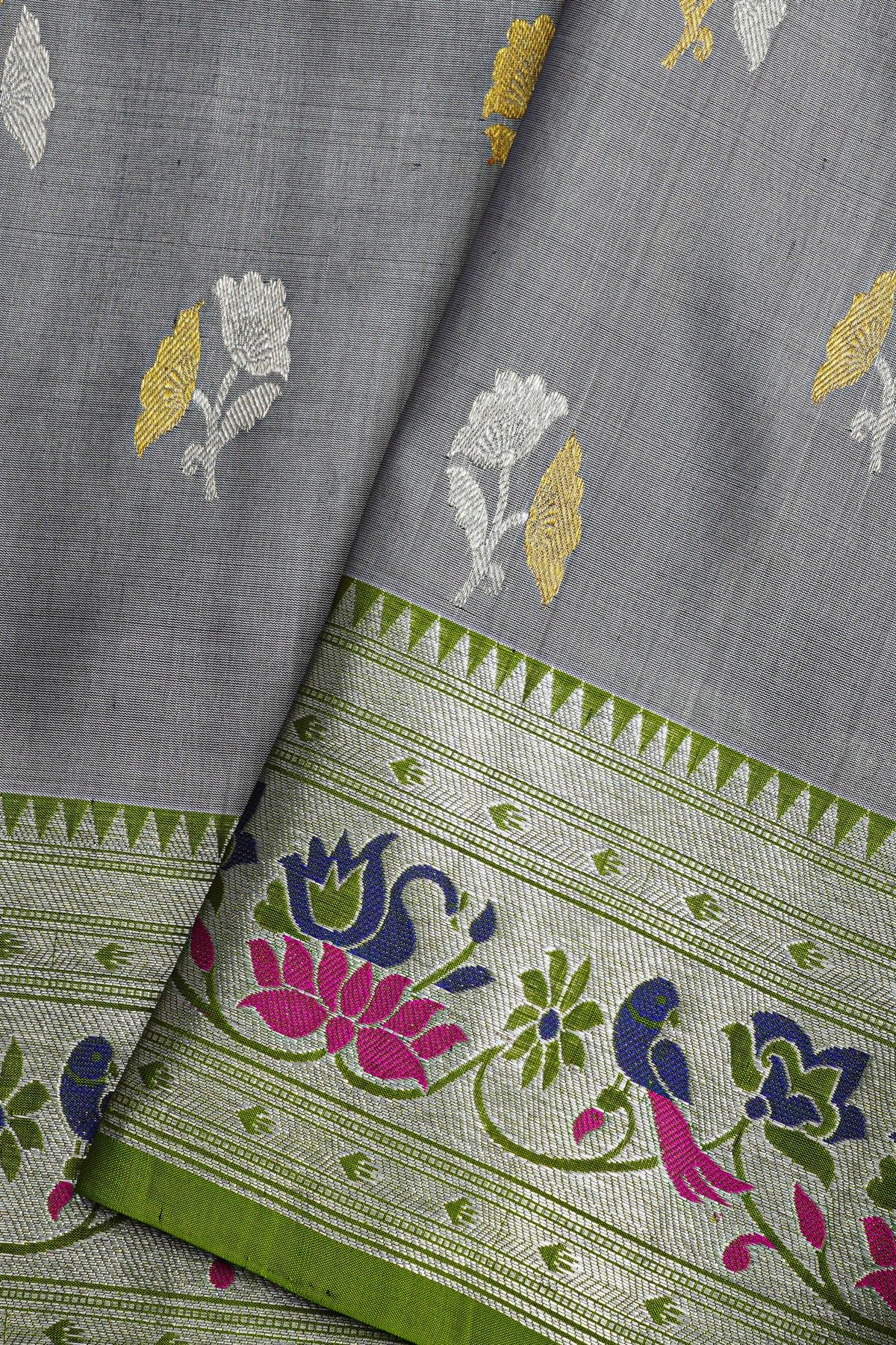 Venkatagiri Silk Grey Saree
