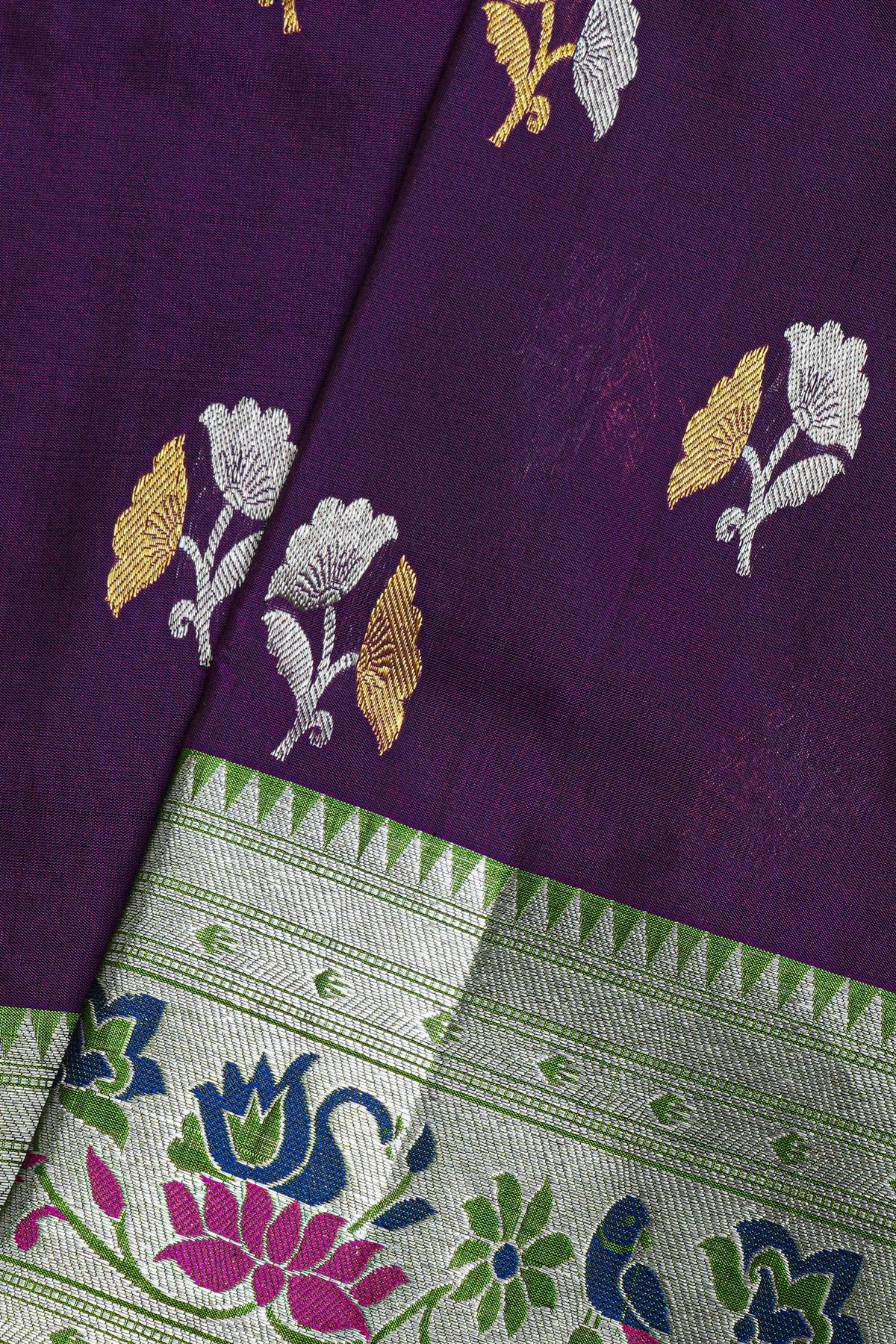 Venkatagiri Silk Purple Saree