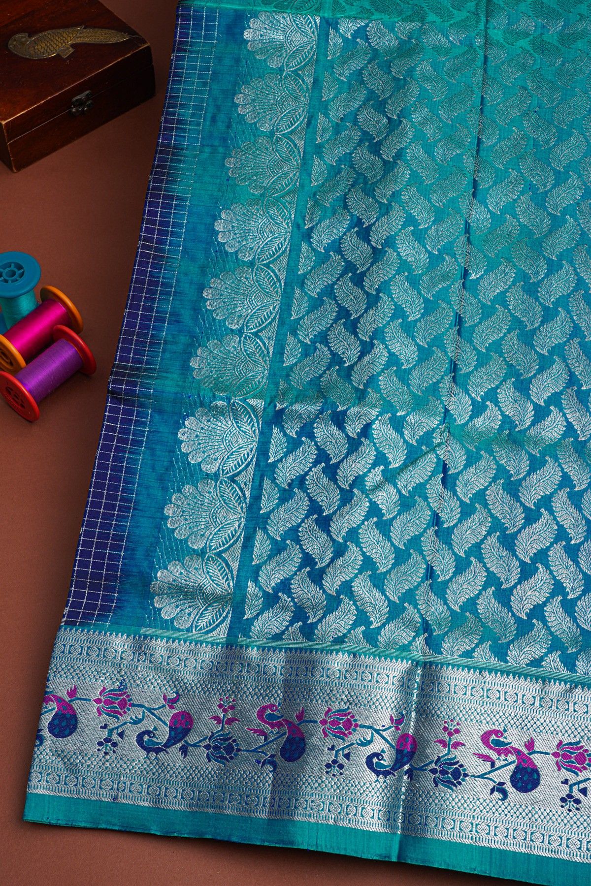 Venkatagiri Silk Dual Colour Saree