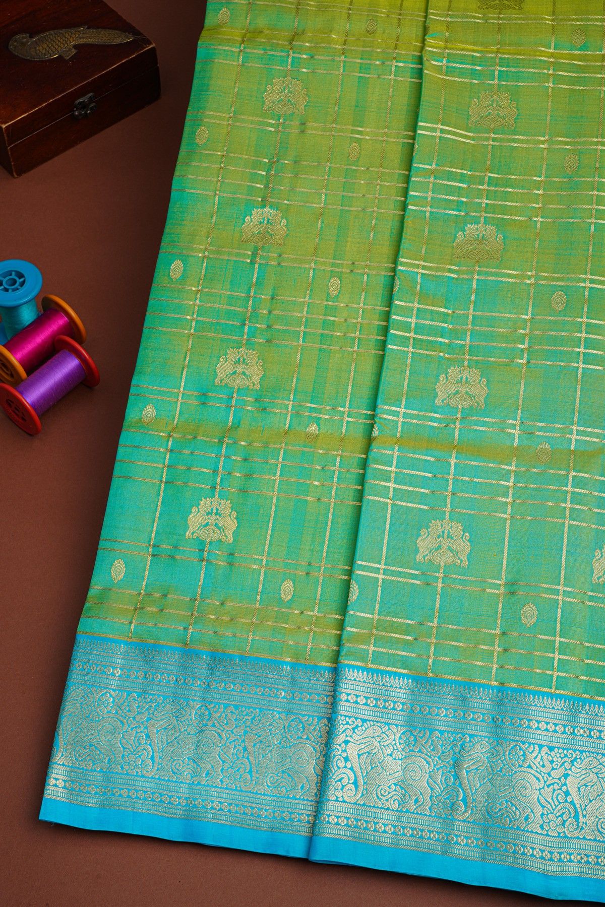Venkatagiri Silk Dual Colour Saree