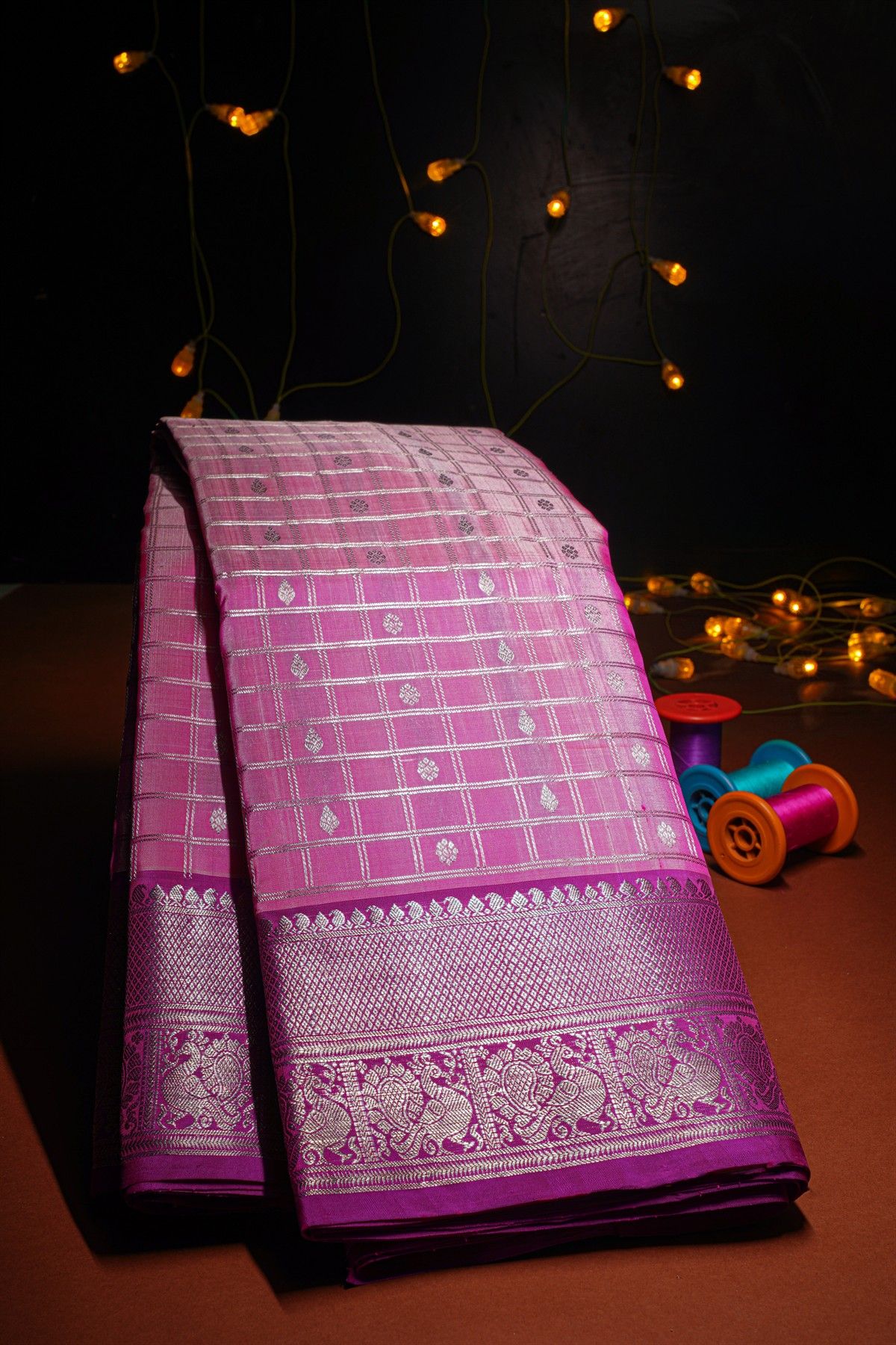 Venkatagiri Silk Lavender Saree