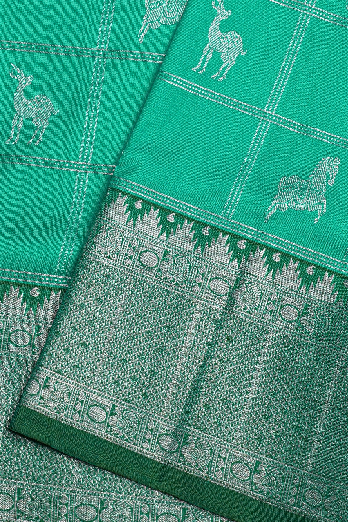 Venkatagiri Silk Sea Green Saree