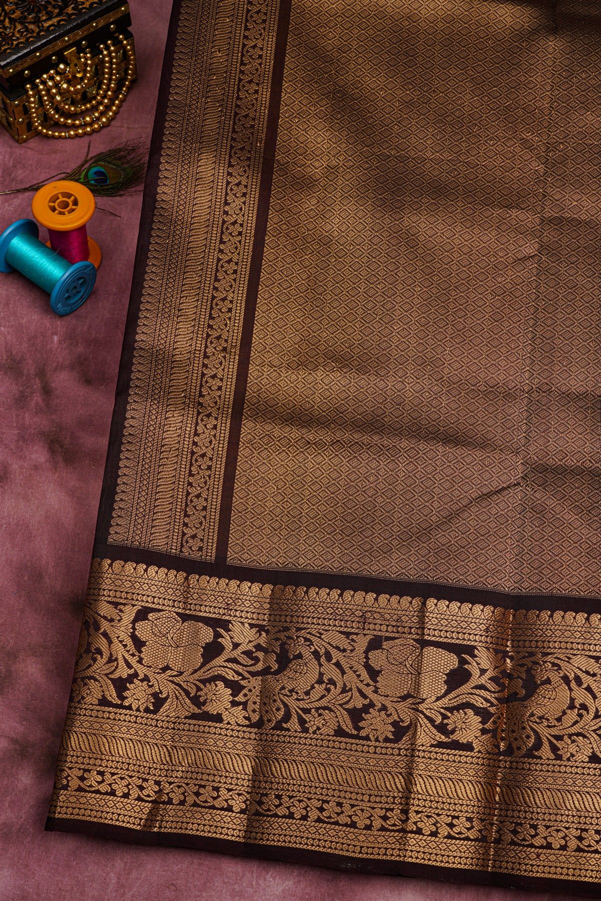 Kuppadam Sico Yellow Saree