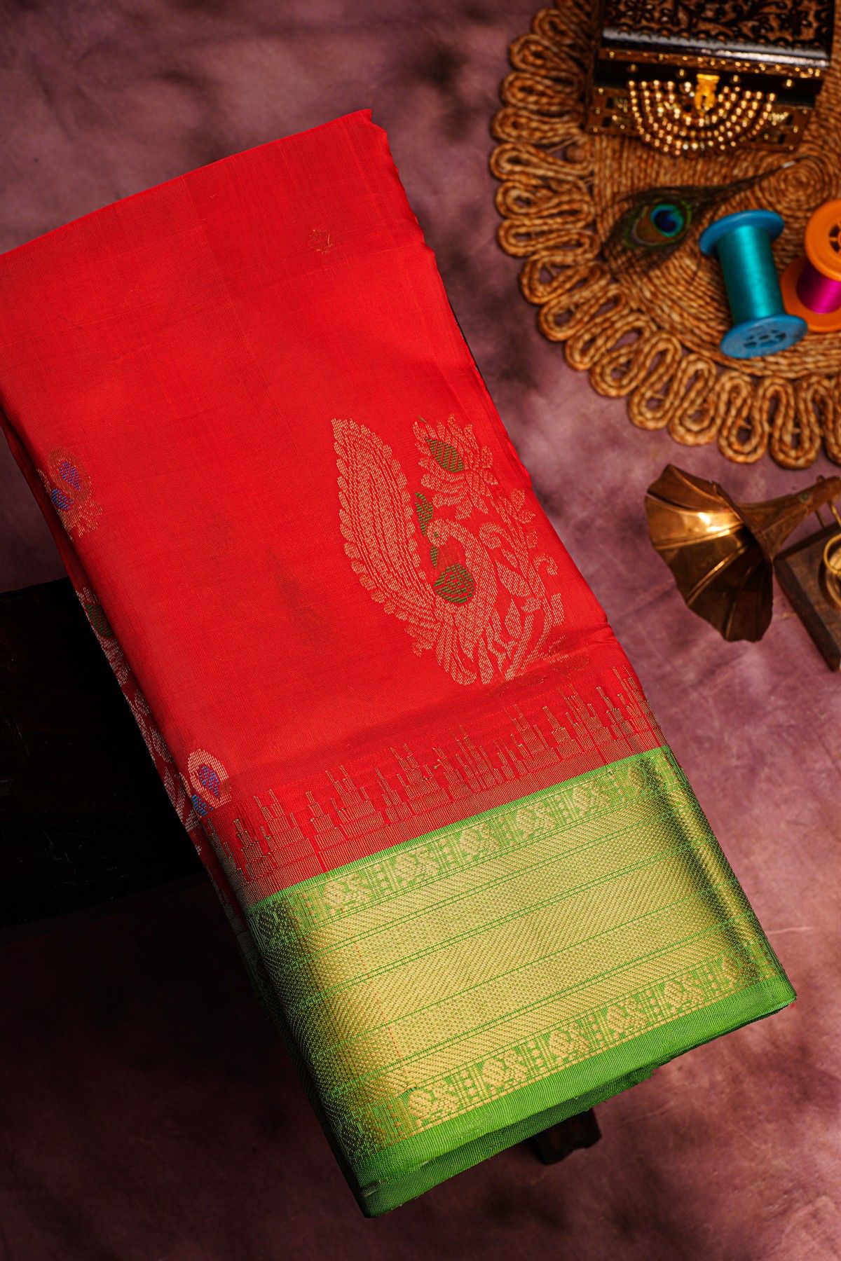 Kuppadam Sico Red Saree