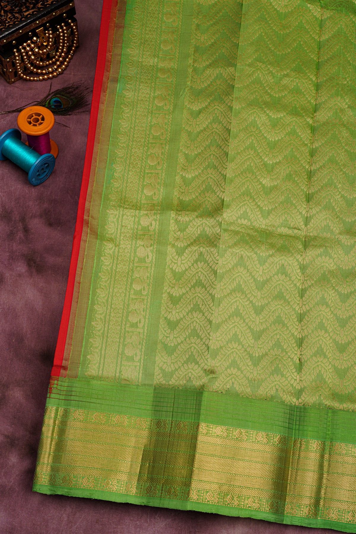 Kuppadam Sico Red Saree