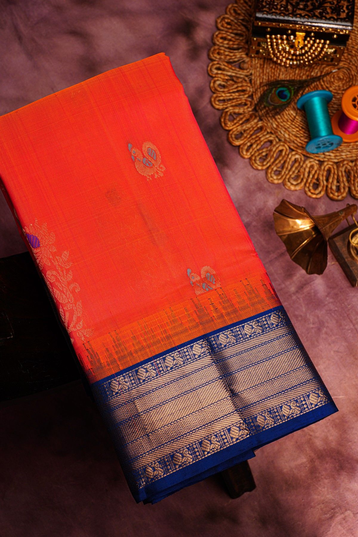 Kuppadam Sico Peach Saree