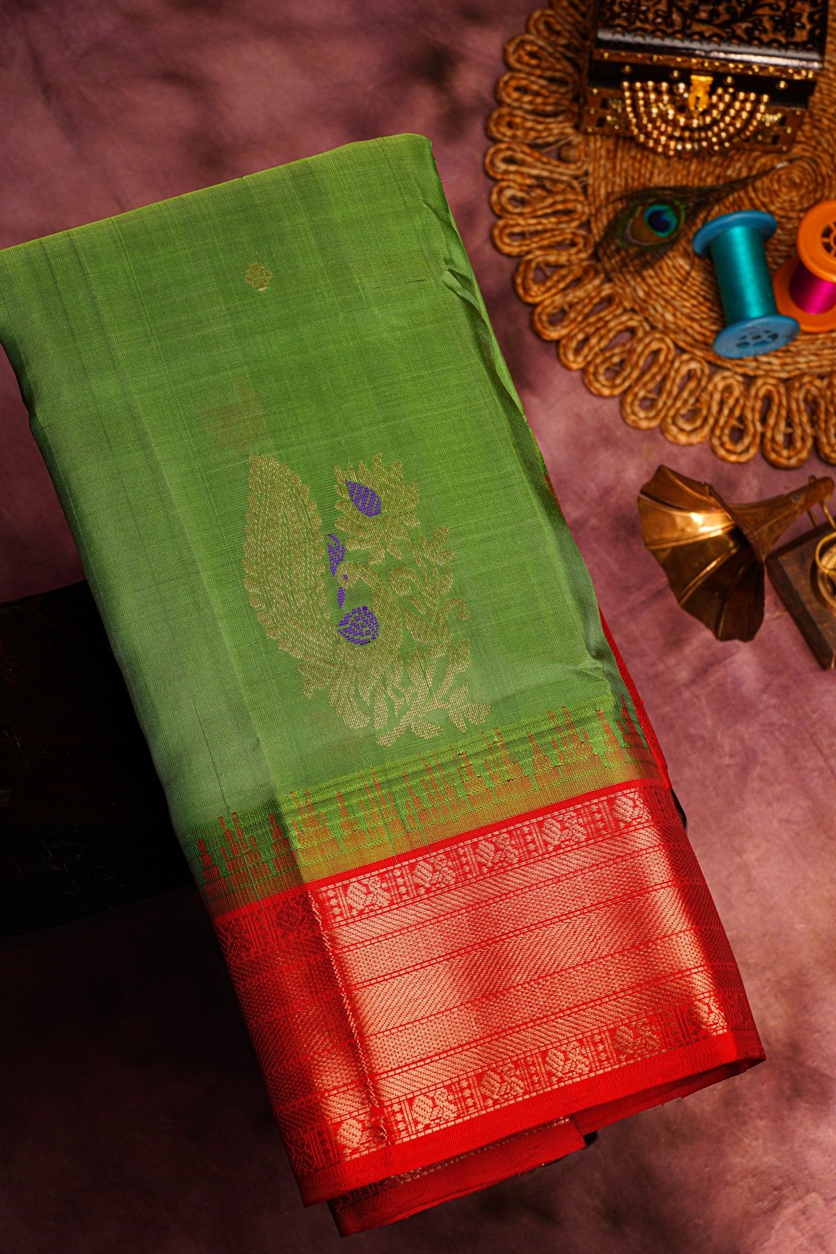 Kuppadam Sico Green Saree