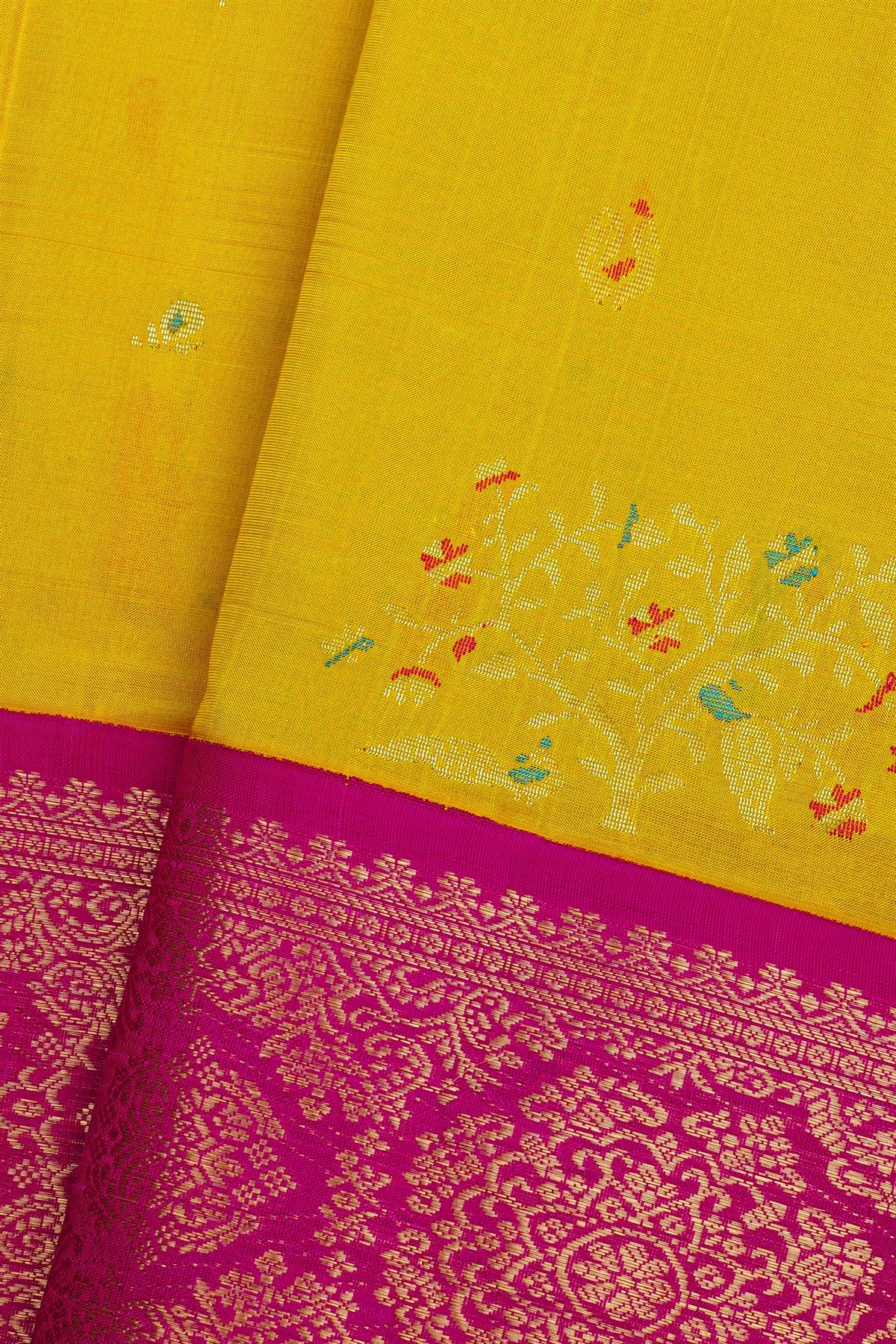 Kuppadam Sico Yellow Saree