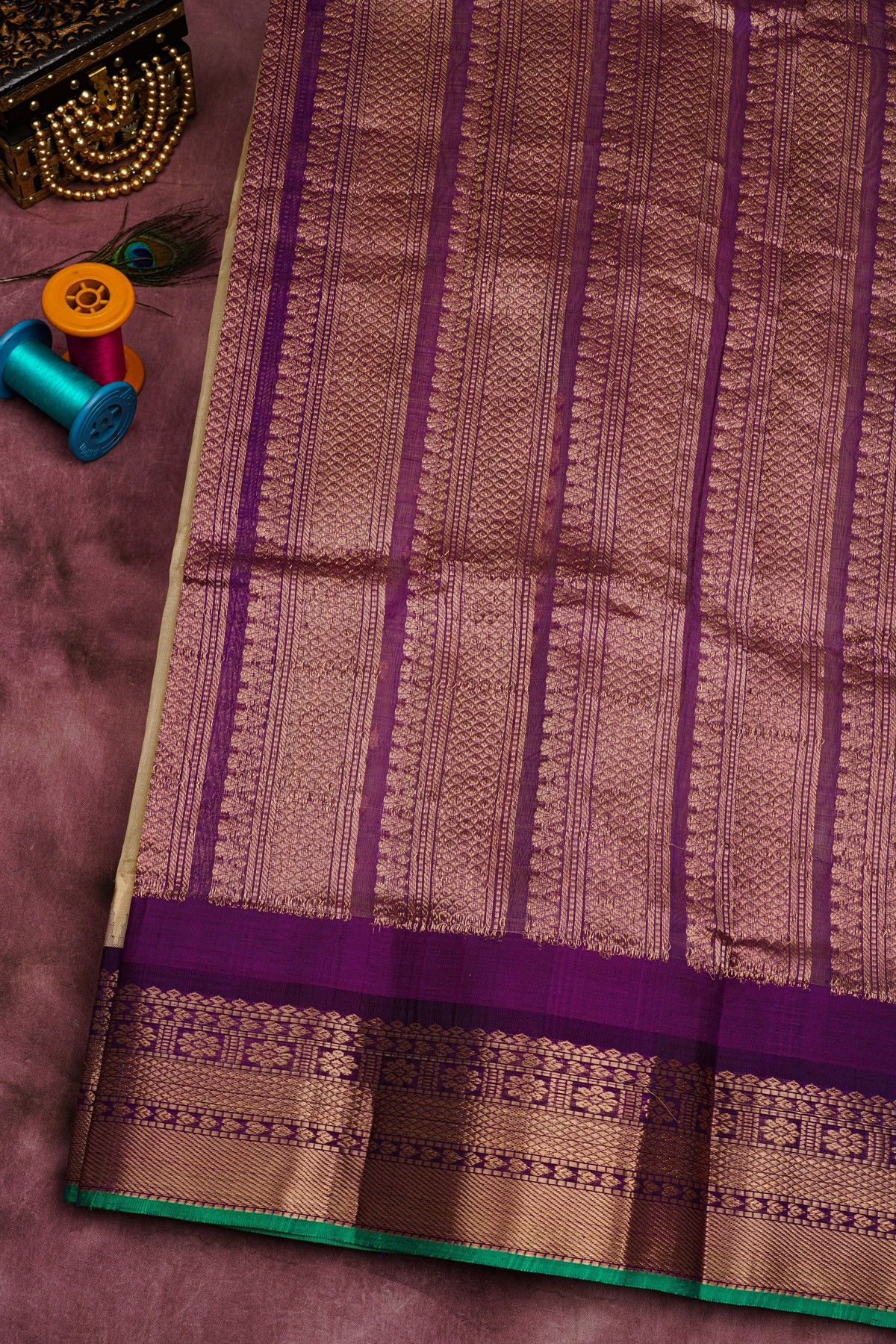 Kuppadam Sico Cream Saree