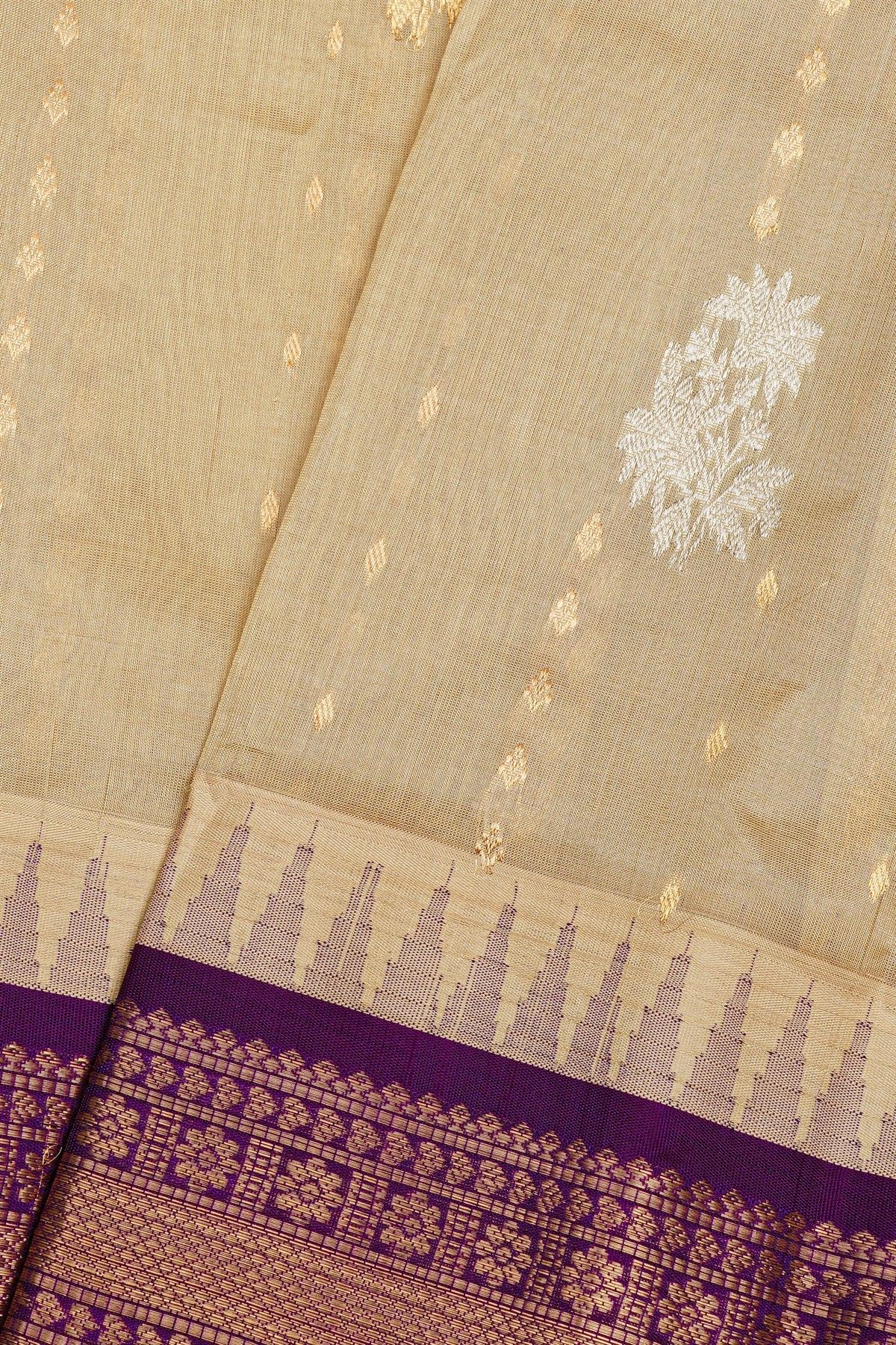 Kuppadam Sico Cream Saree