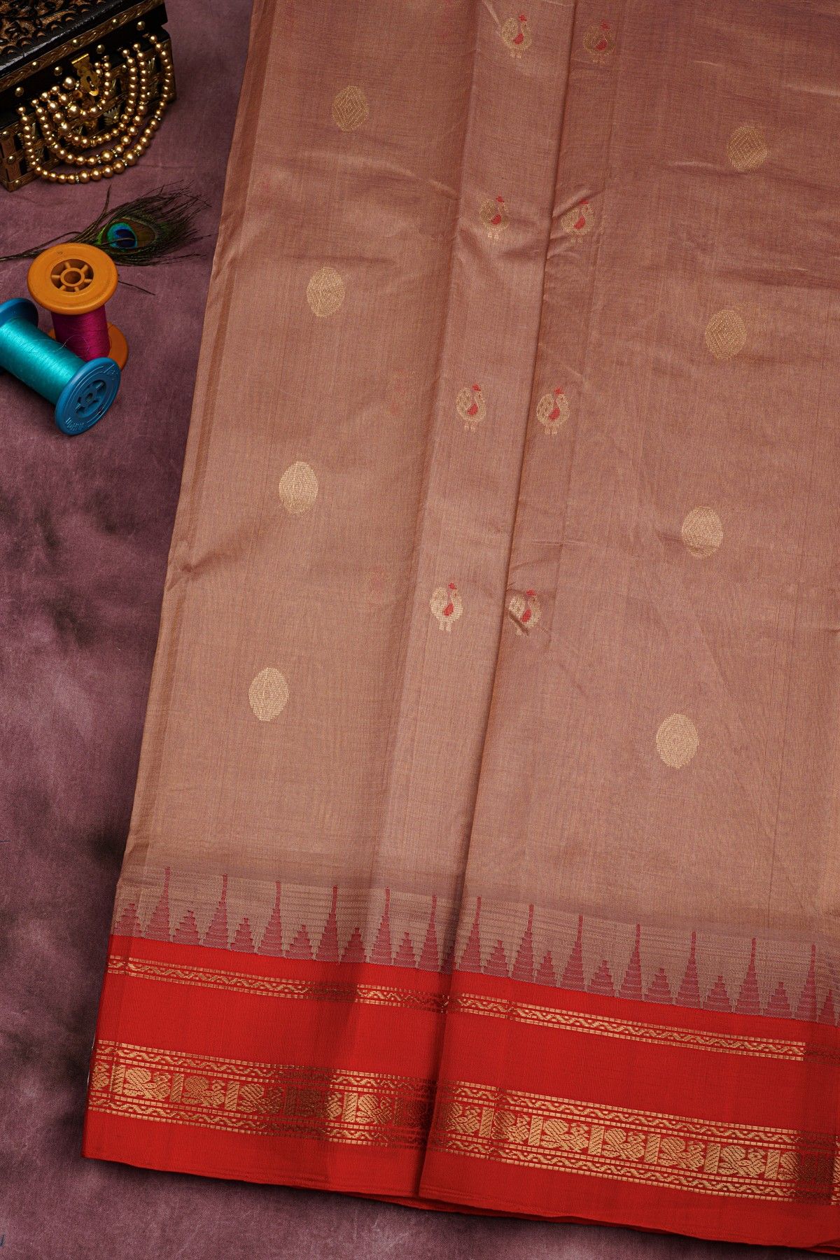 Kuppadam Sico Onion Pink Saree