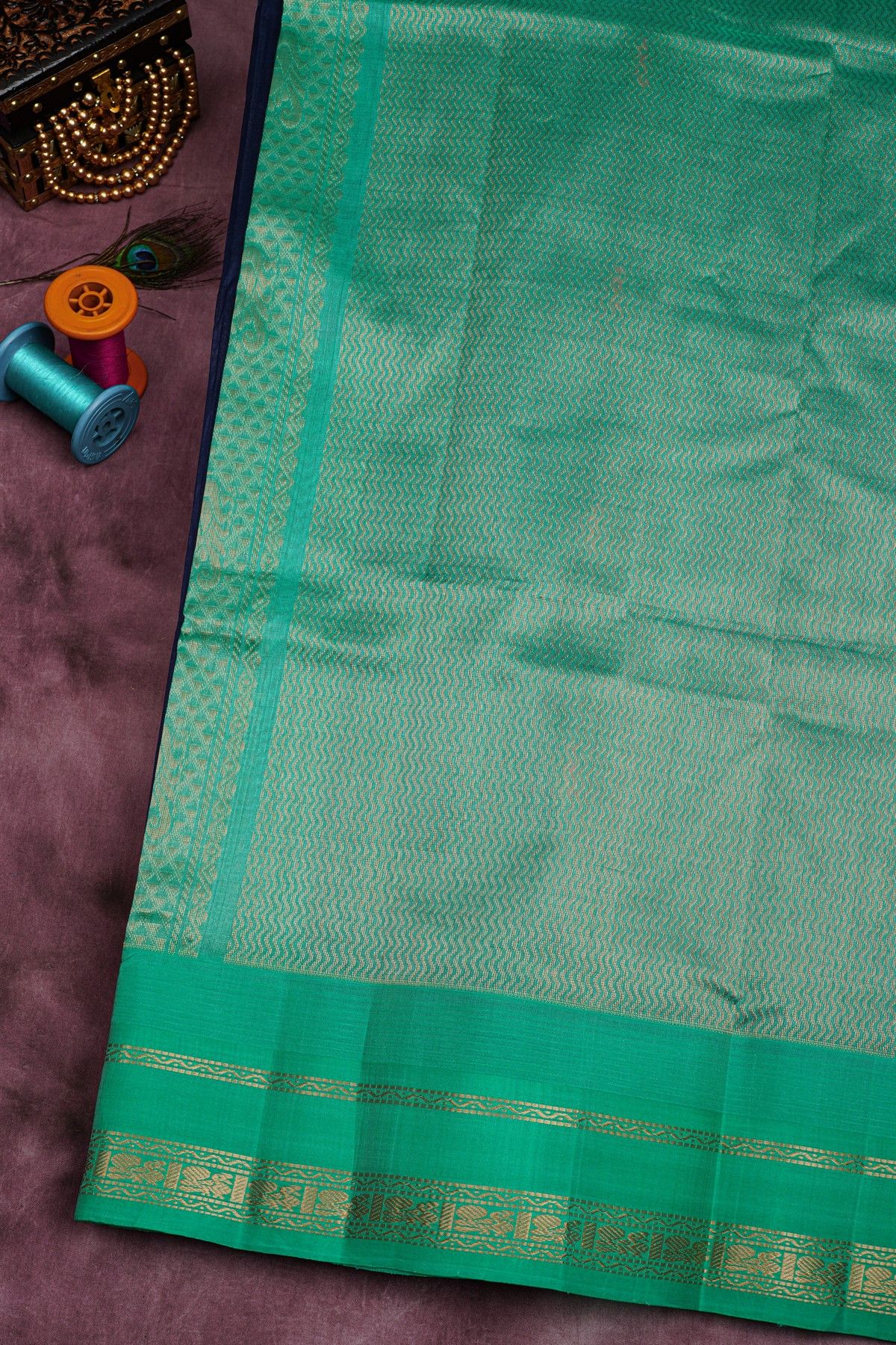 Kuppadam Sico Navy Blue Saree