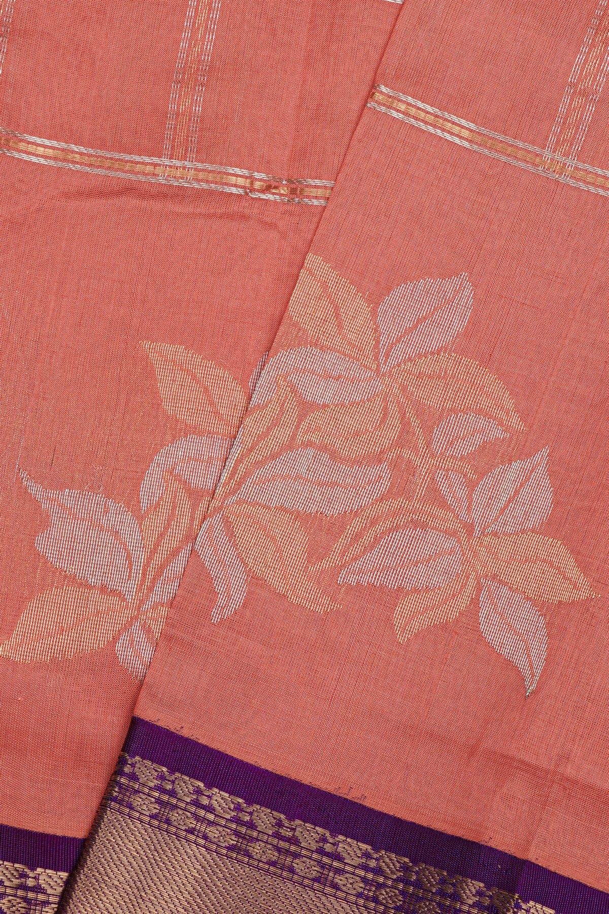 Kuppadam Sico Peach Saree