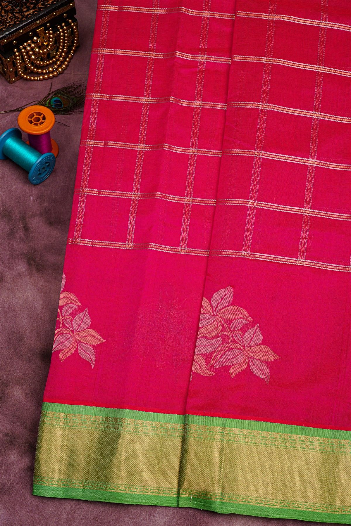Kuppadam Sico Pink Saree