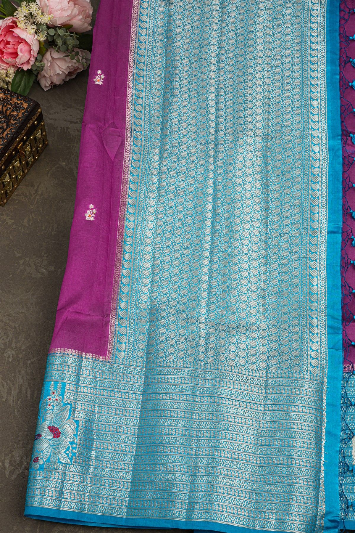 Matka Silk Purple Saree