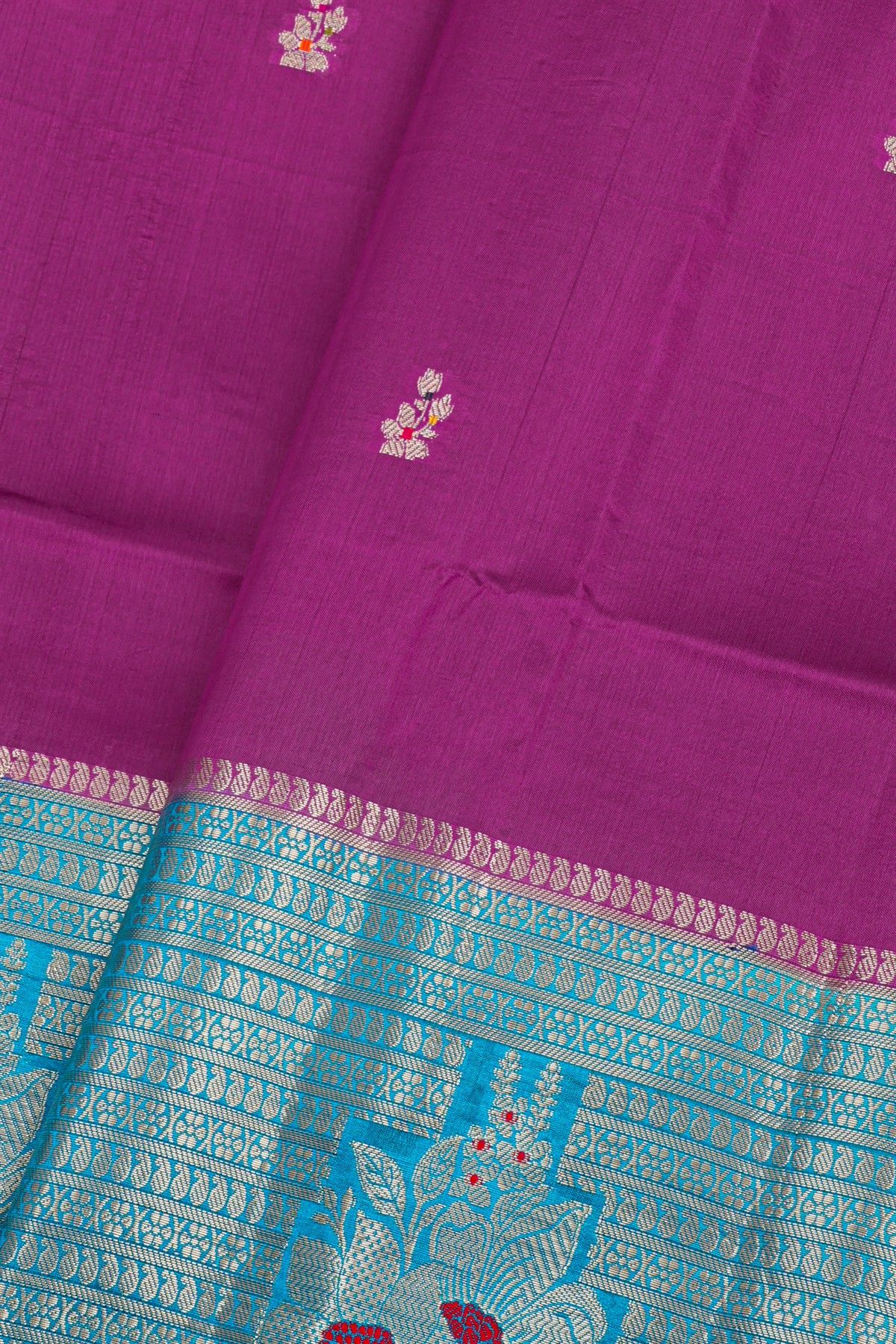 Matka Silk Purple Saree