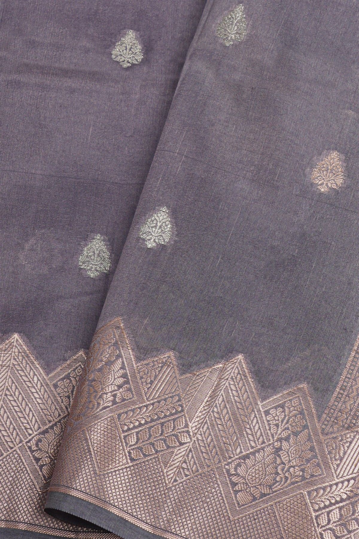Matka Silk Grey Saree