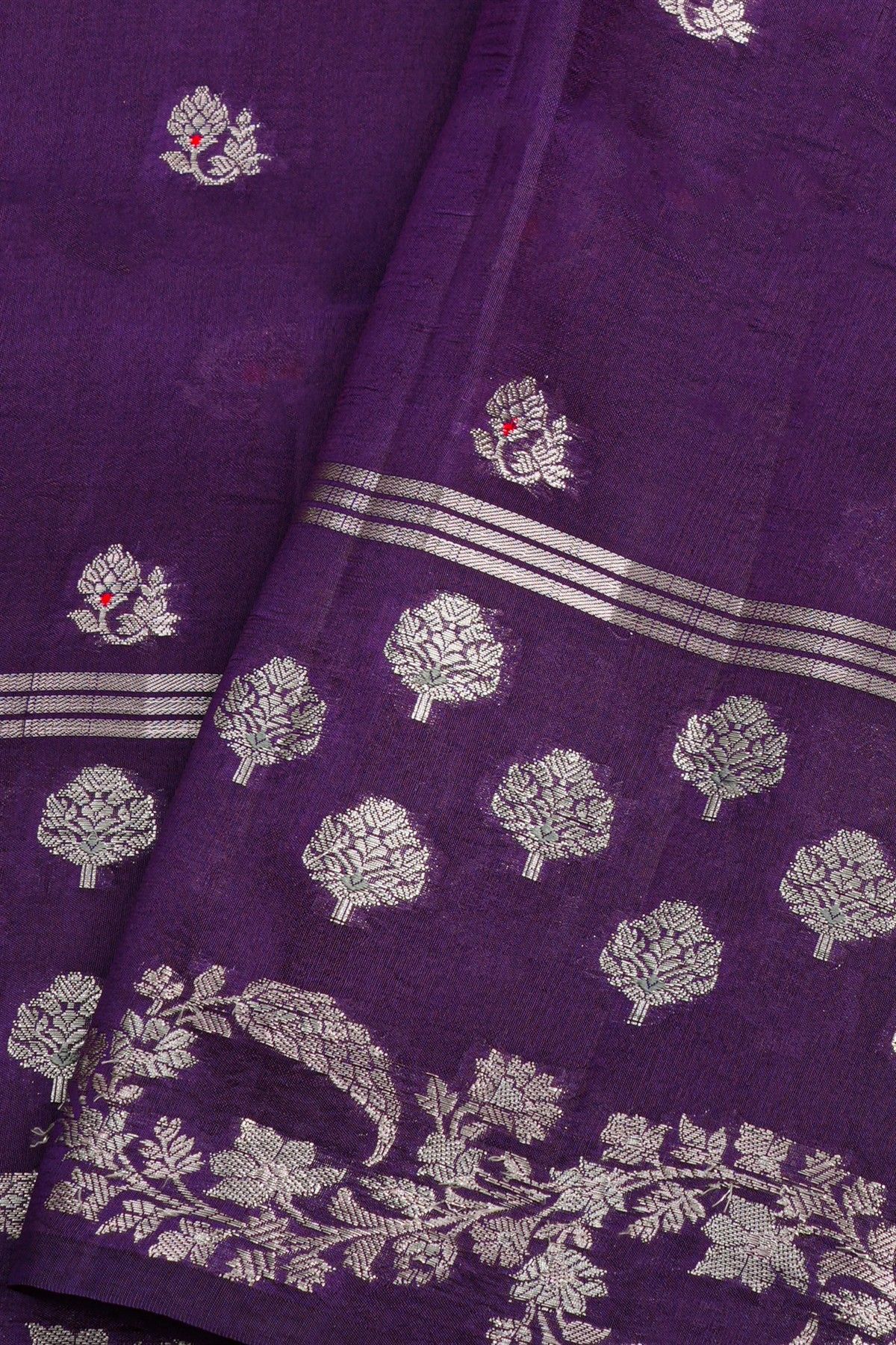 Matka Silk Navy Blue Saree